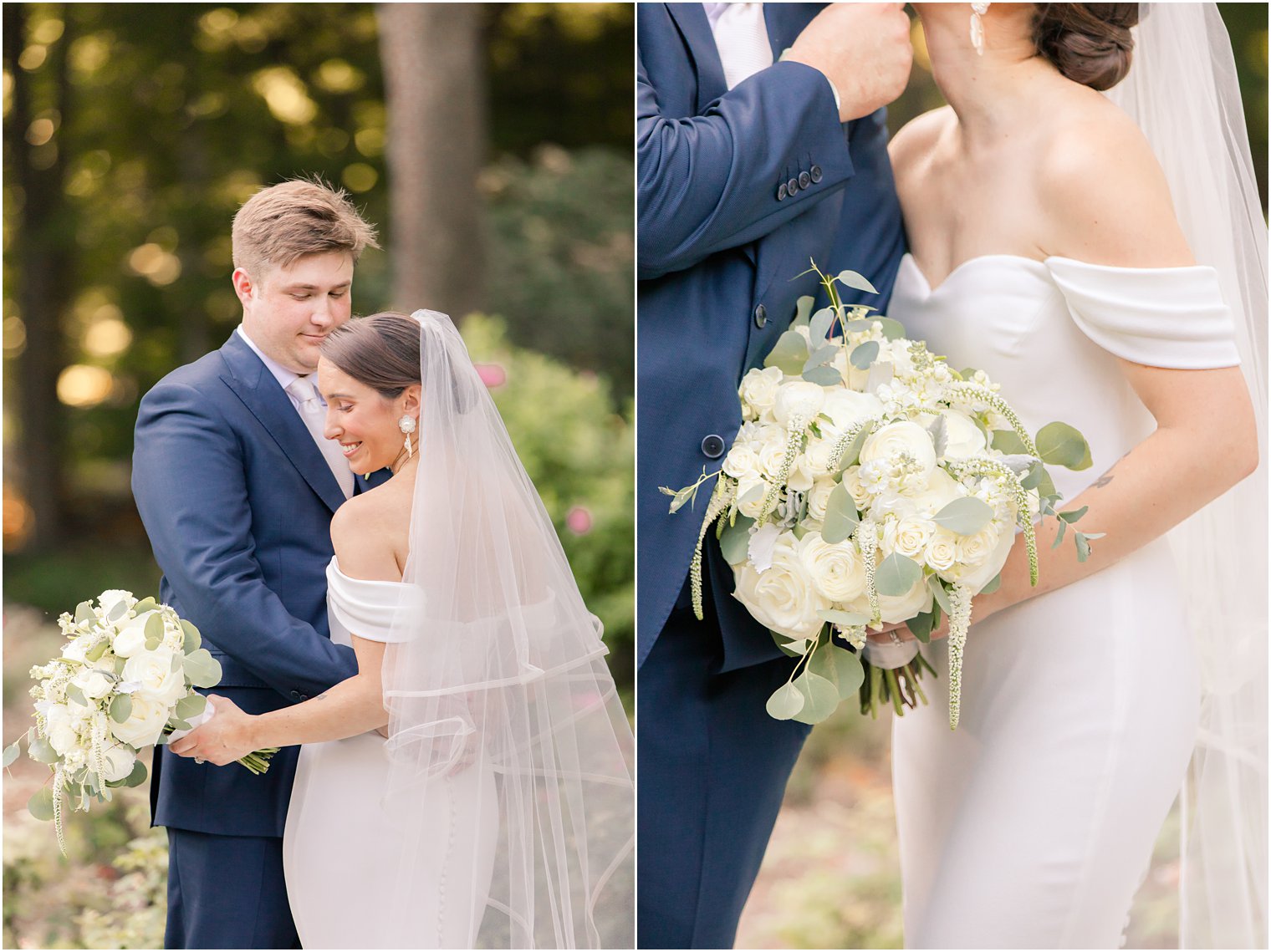 bride and groom photos at the Gardens of Wyckoff 