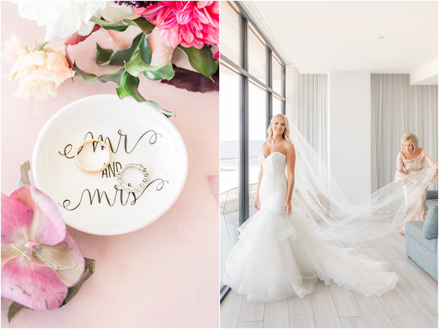 bride prepares for New Jersey wedding day in Long Branch NJ