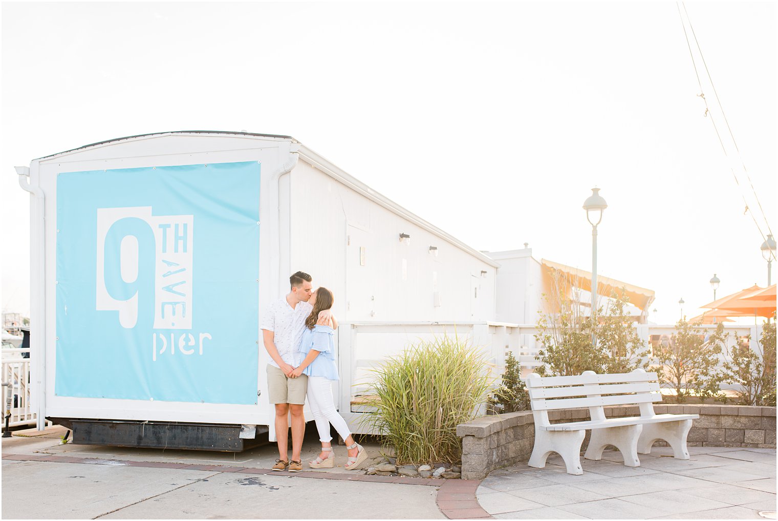 9th Ave Pier engagement portraits in Belmar NJ