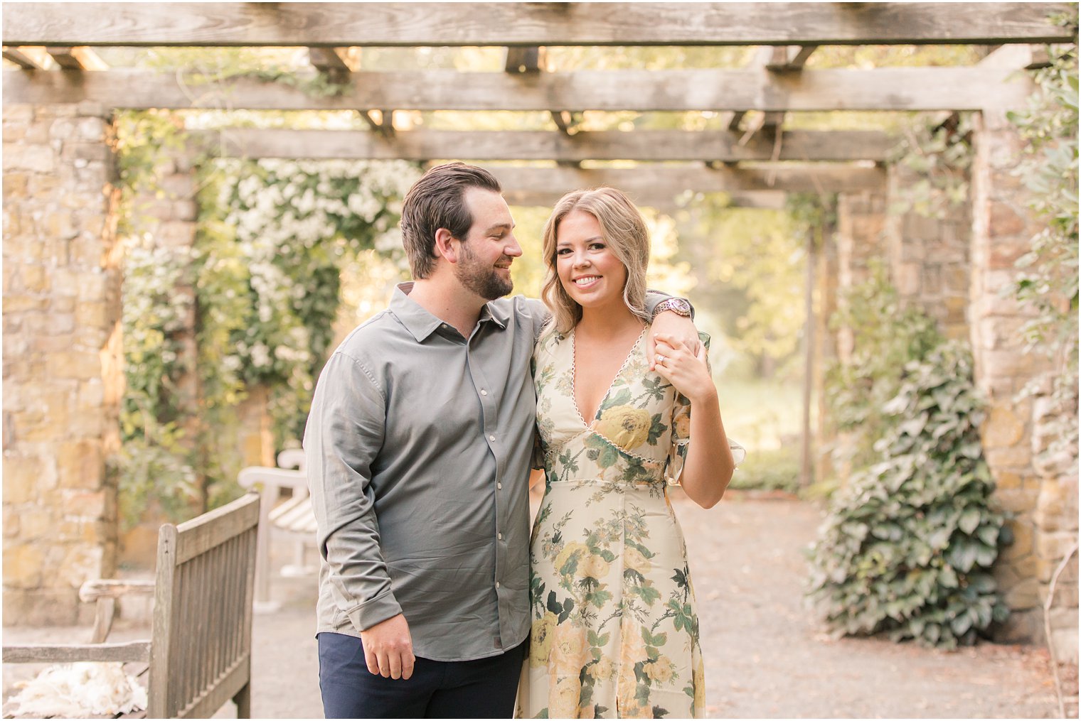 New Jersey couple walks through Cross Estate Gardens