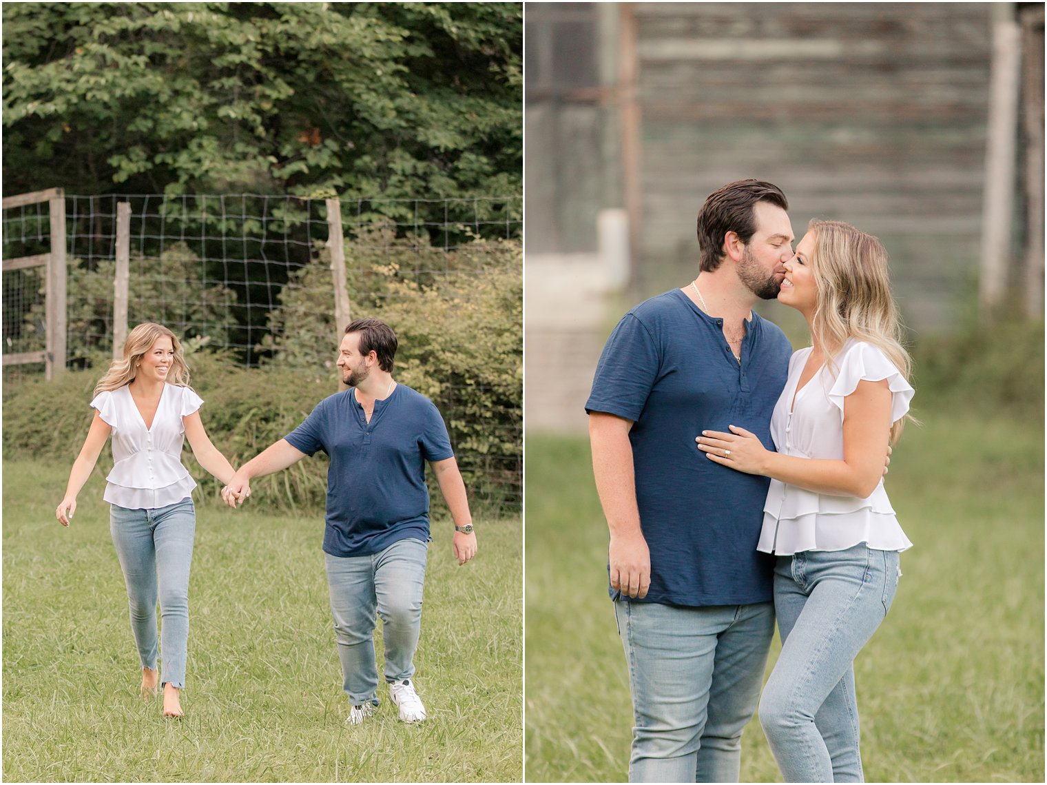 casual New Jersey engagement session in Bernardsville NJ