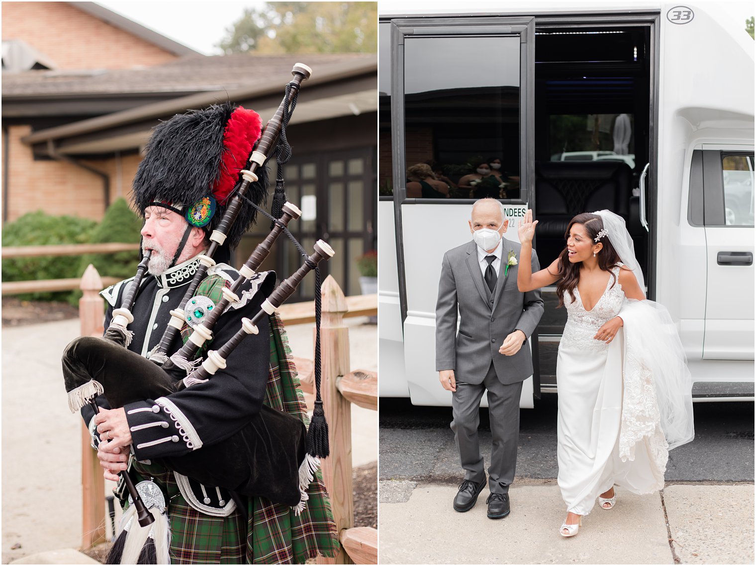 bride enters wedding ceremony in New Jersey church