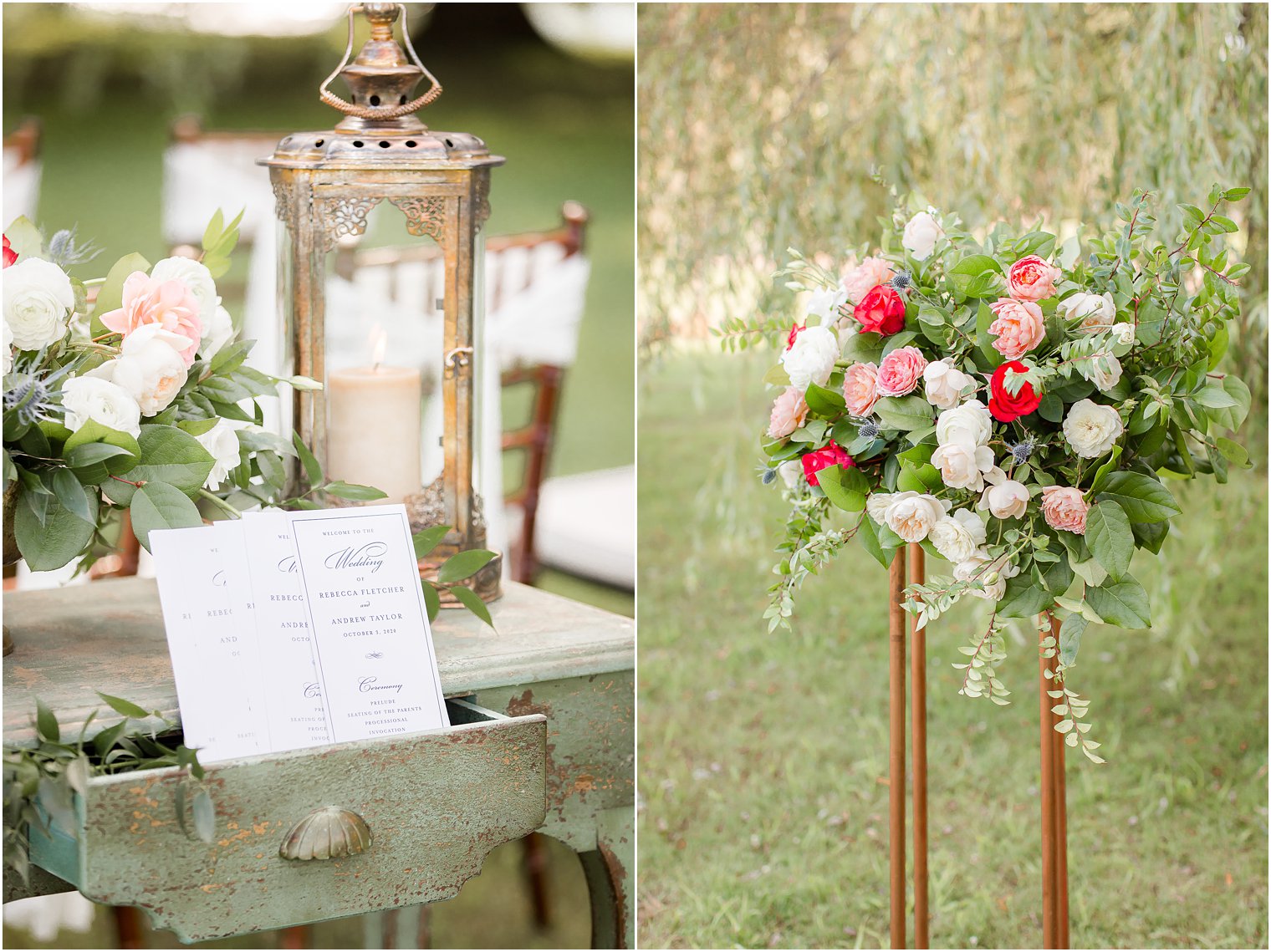 fall wedding inspiration for reception outdoors with modern touches