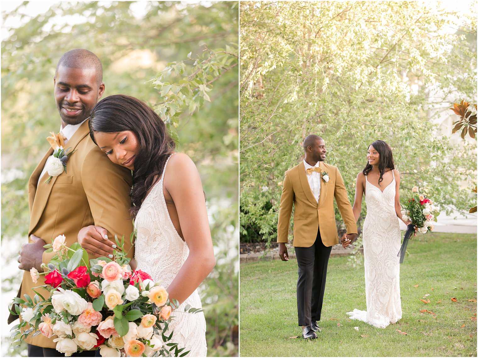 fall wedding portraits of bride and groom at WOTW