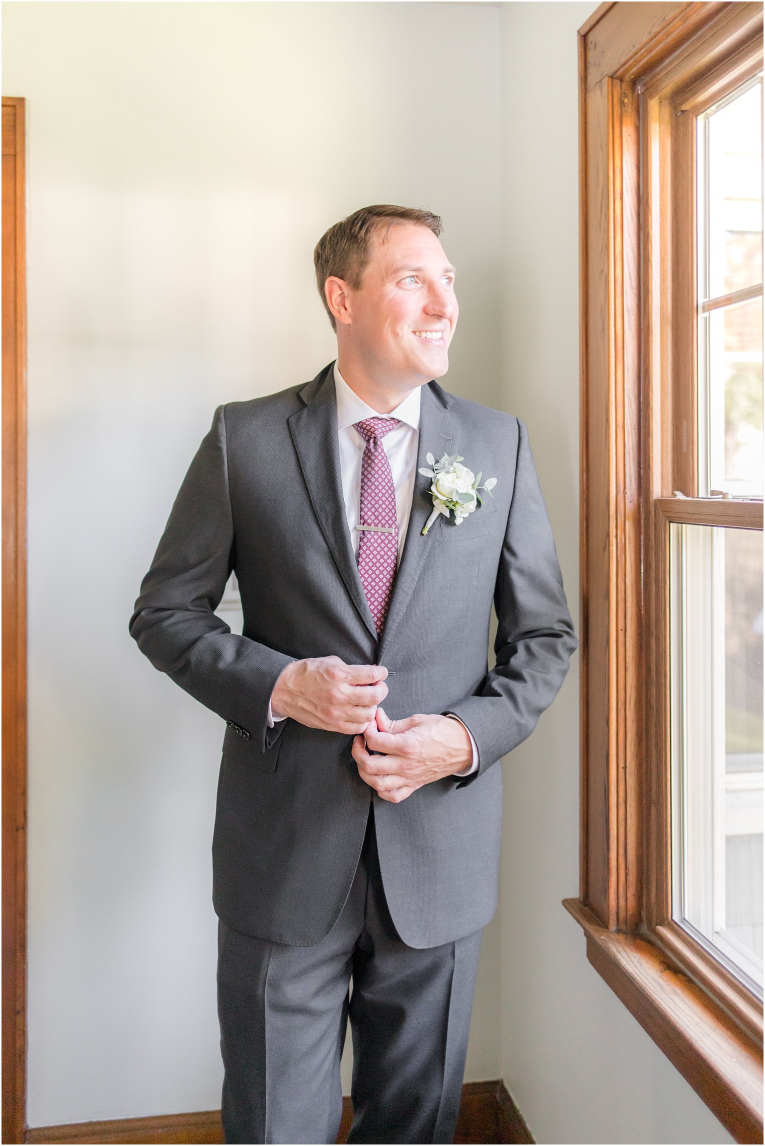 groom prepares for Indian Trail Club Micro Wedding