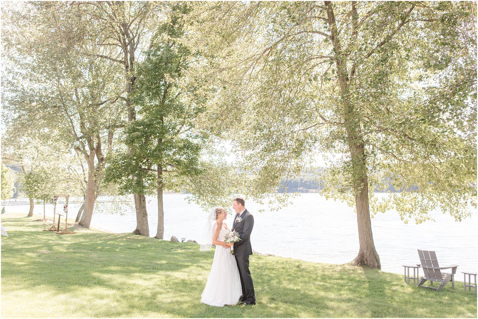 Indian Trail Club Micro Wedding portraits by the lake