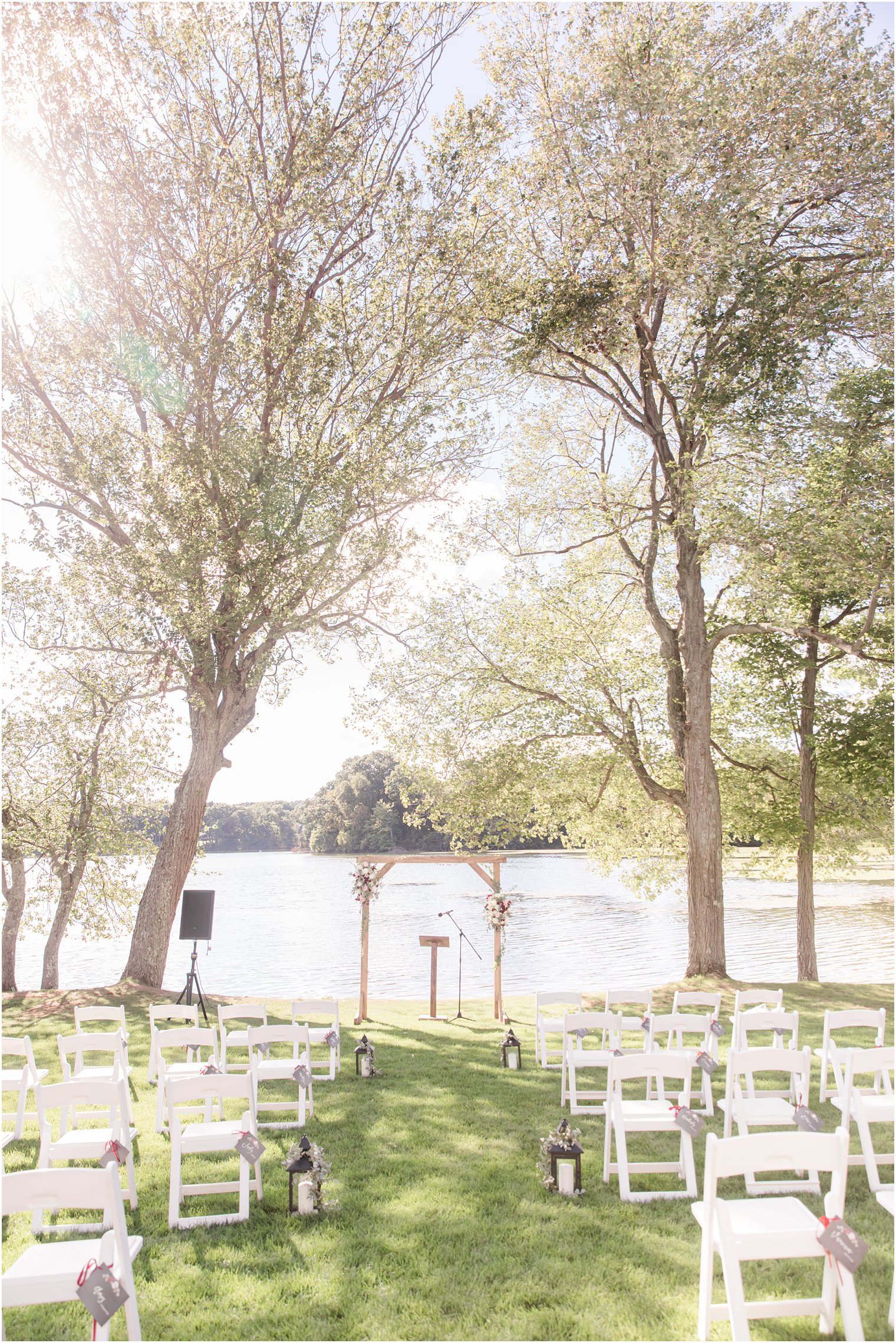 Indian Trail Club Micro Wedding ceremony lakeside