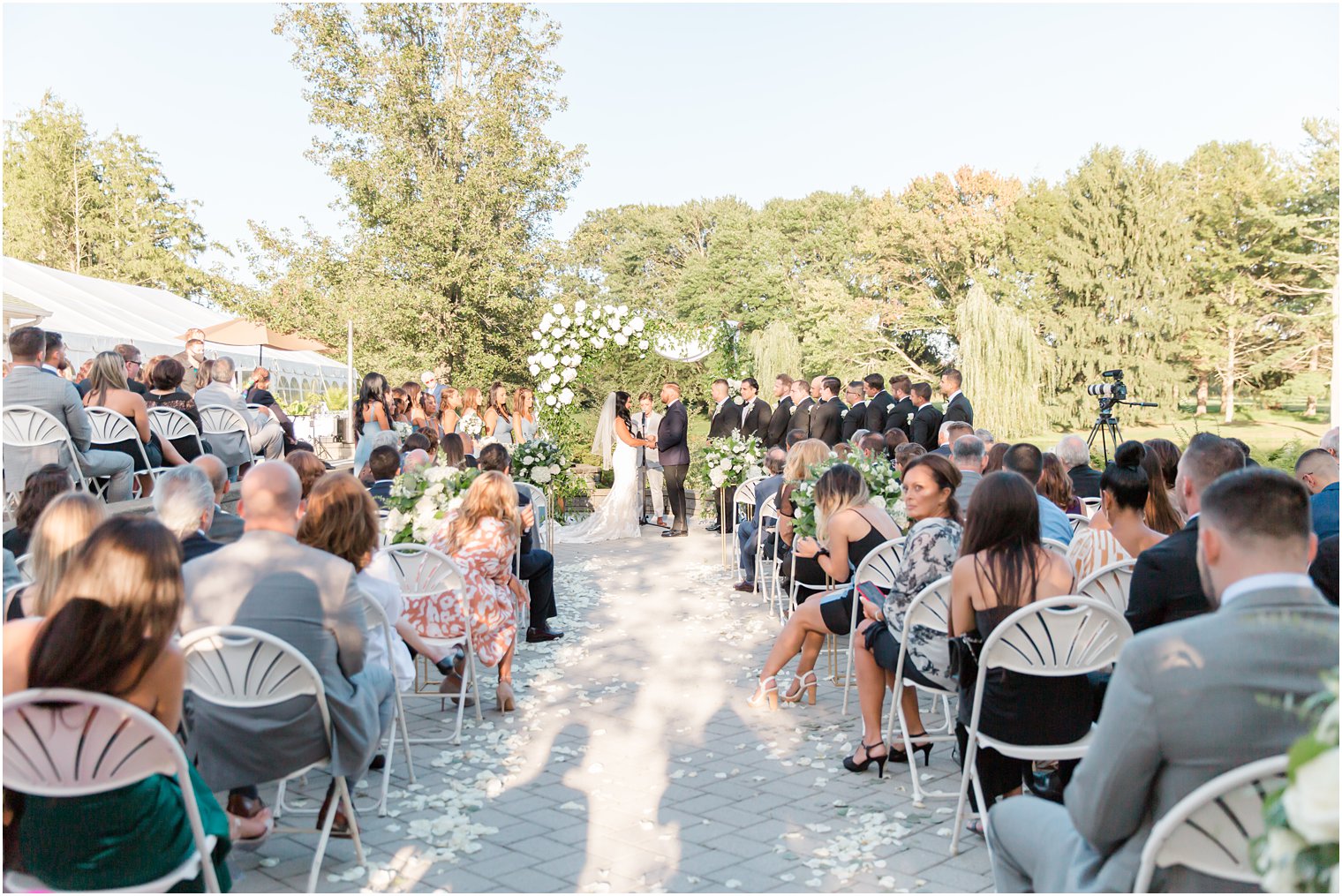 outdoor wedding ceremony in Millstone New Jersey