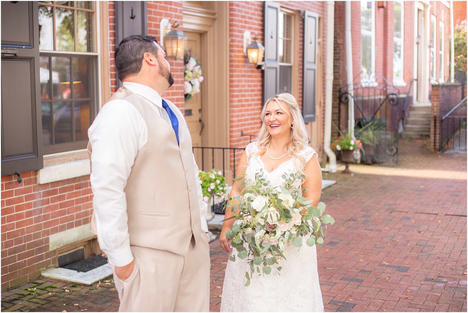 first look before Micro Wedding at The Lily Inn