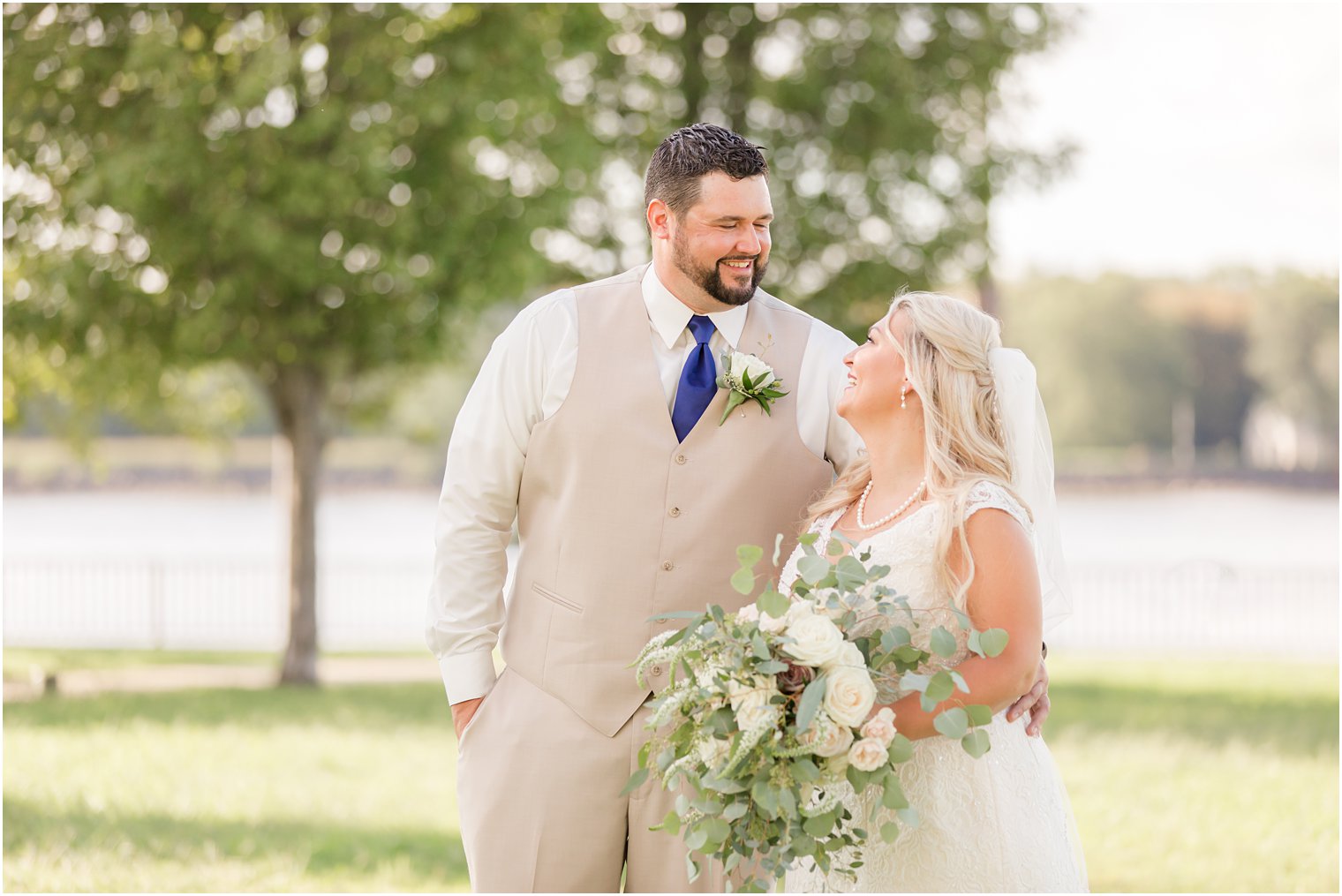 bride and groom hug before Micro Wedding at The Lily Inn