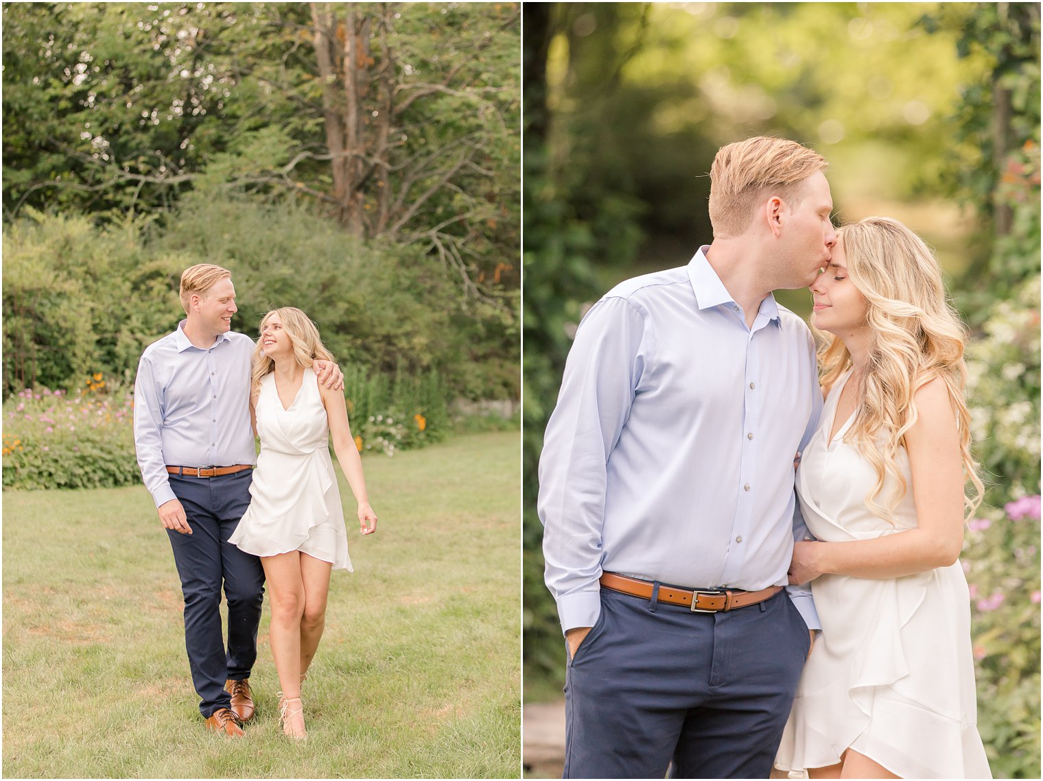 classic Skylands Manor Engagement Session with engaged couple