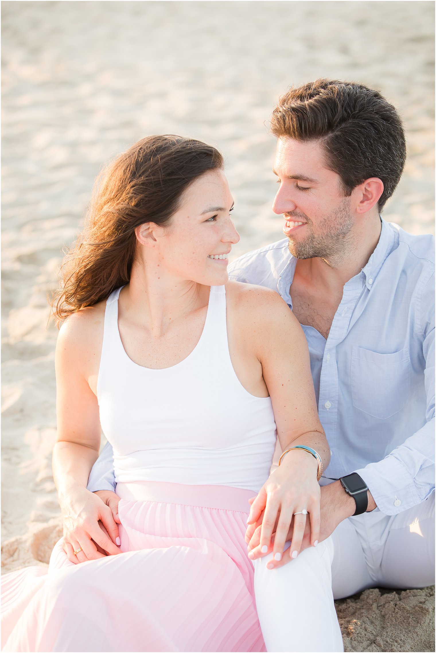 beach engagement portraits in New Jersey