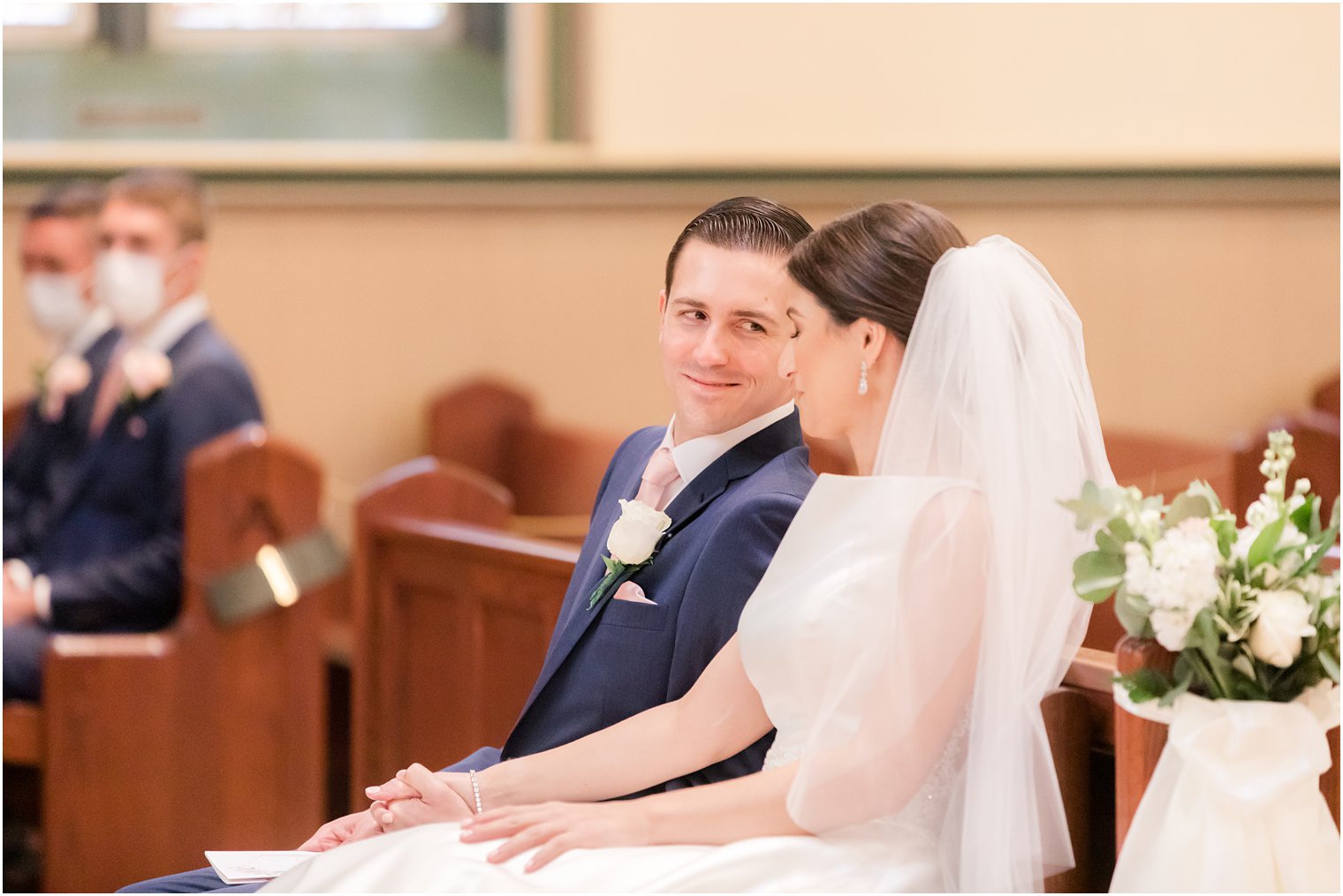 Wedding ceremony at Church of the Assumption in Morristown, NJ