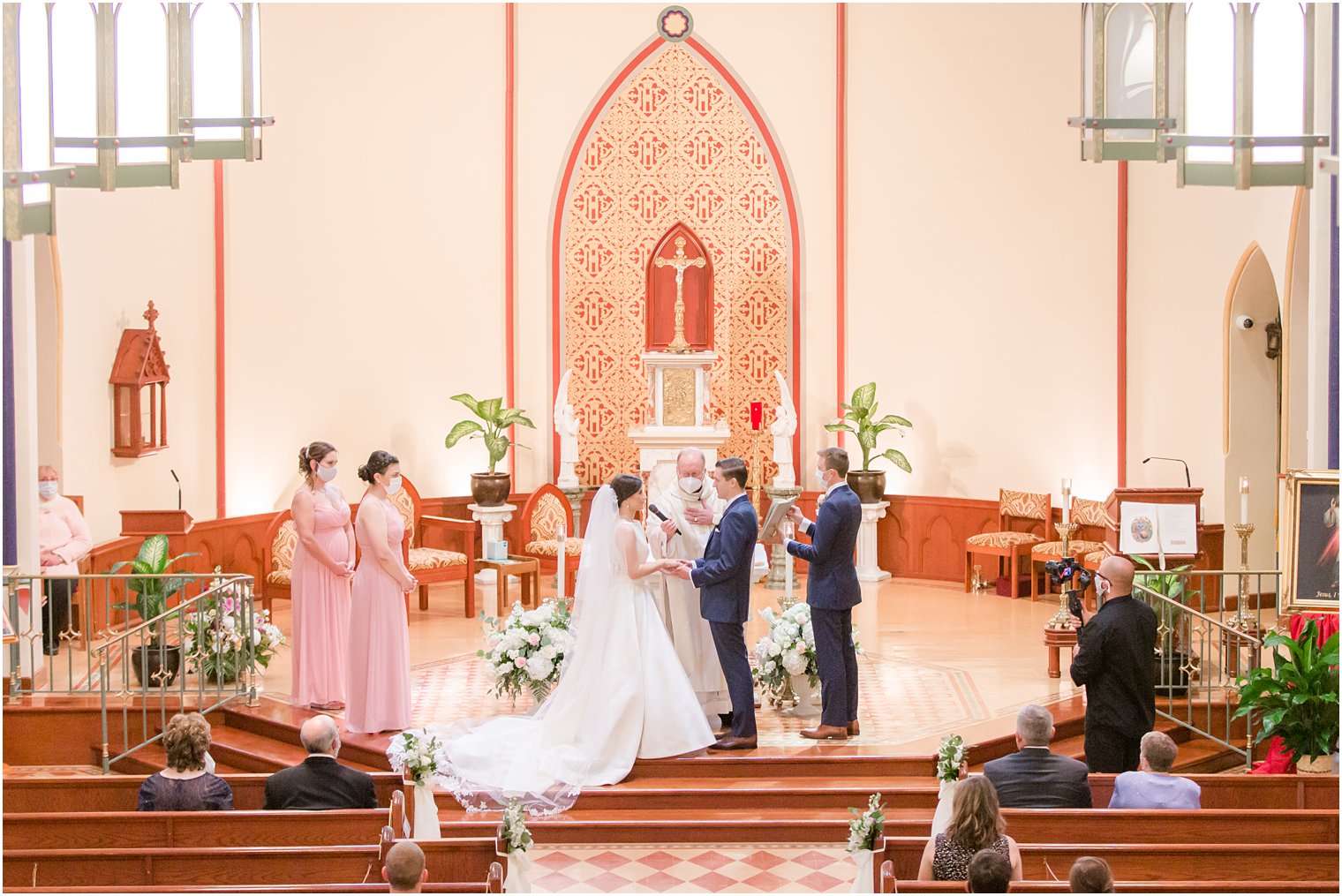 Wedding ceremony at Church of the Assumption in Morristown, NJ