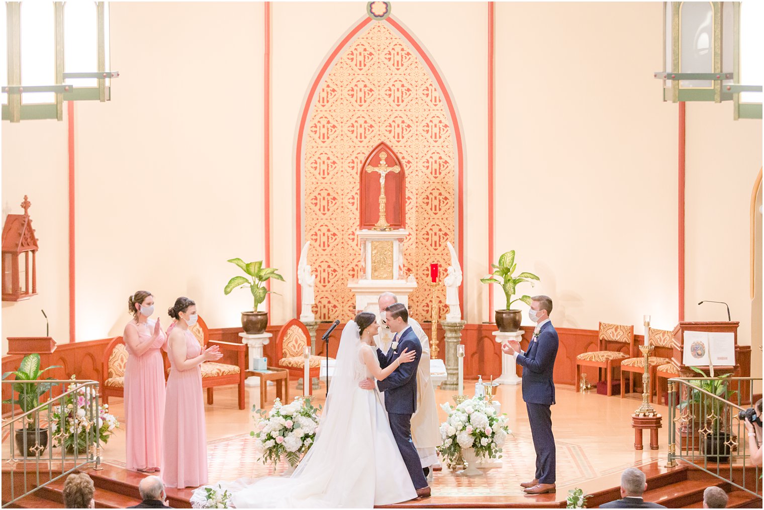 Wedding ceremony at Church of the Assumption in Morristown, NJ