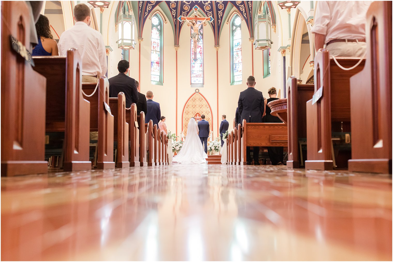 Wedding ceremony at Church of the Assumption in Morristown, NJ