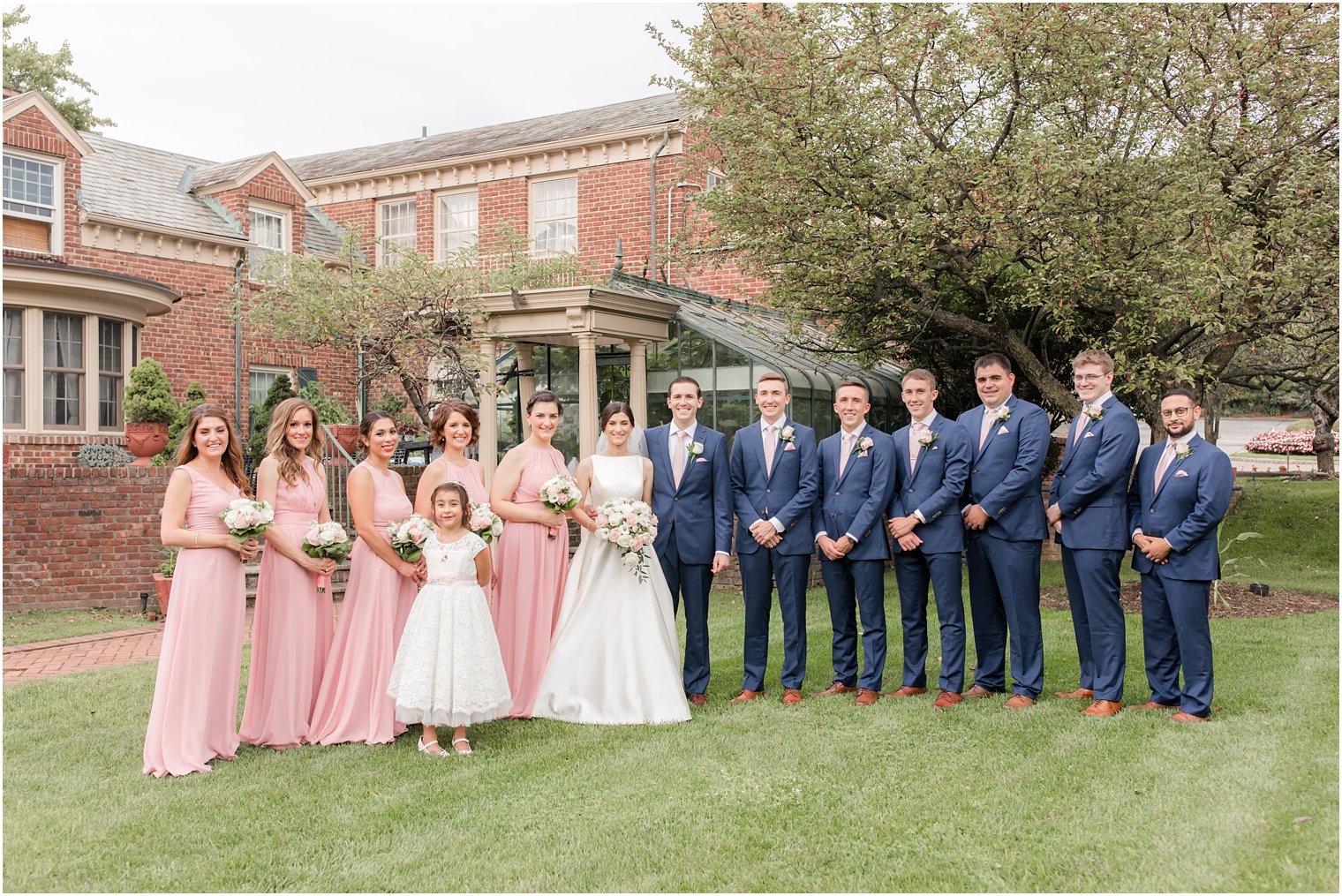 Bridal party photos at The Manor in West Orange NJ