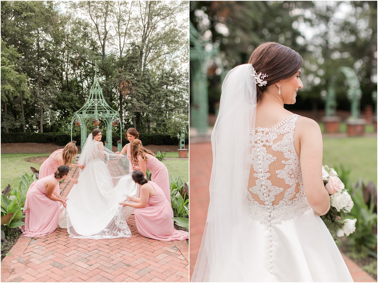 Bride and bridal party at The Manor in West Orange NJ