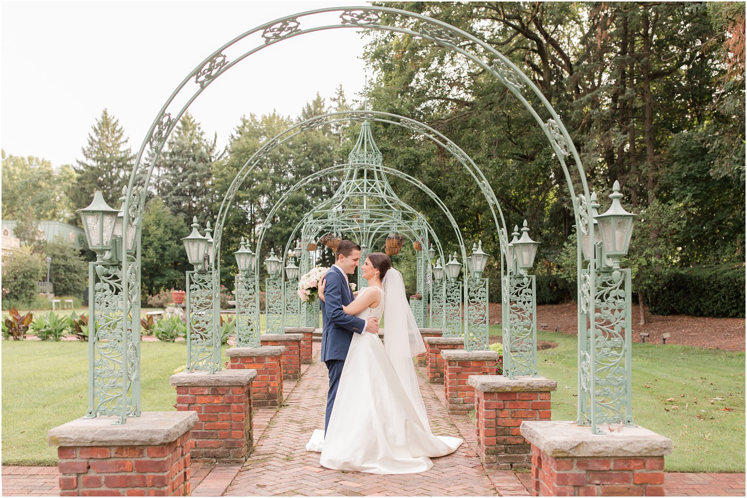 Bride and groom at The Manor in West Orange NJ