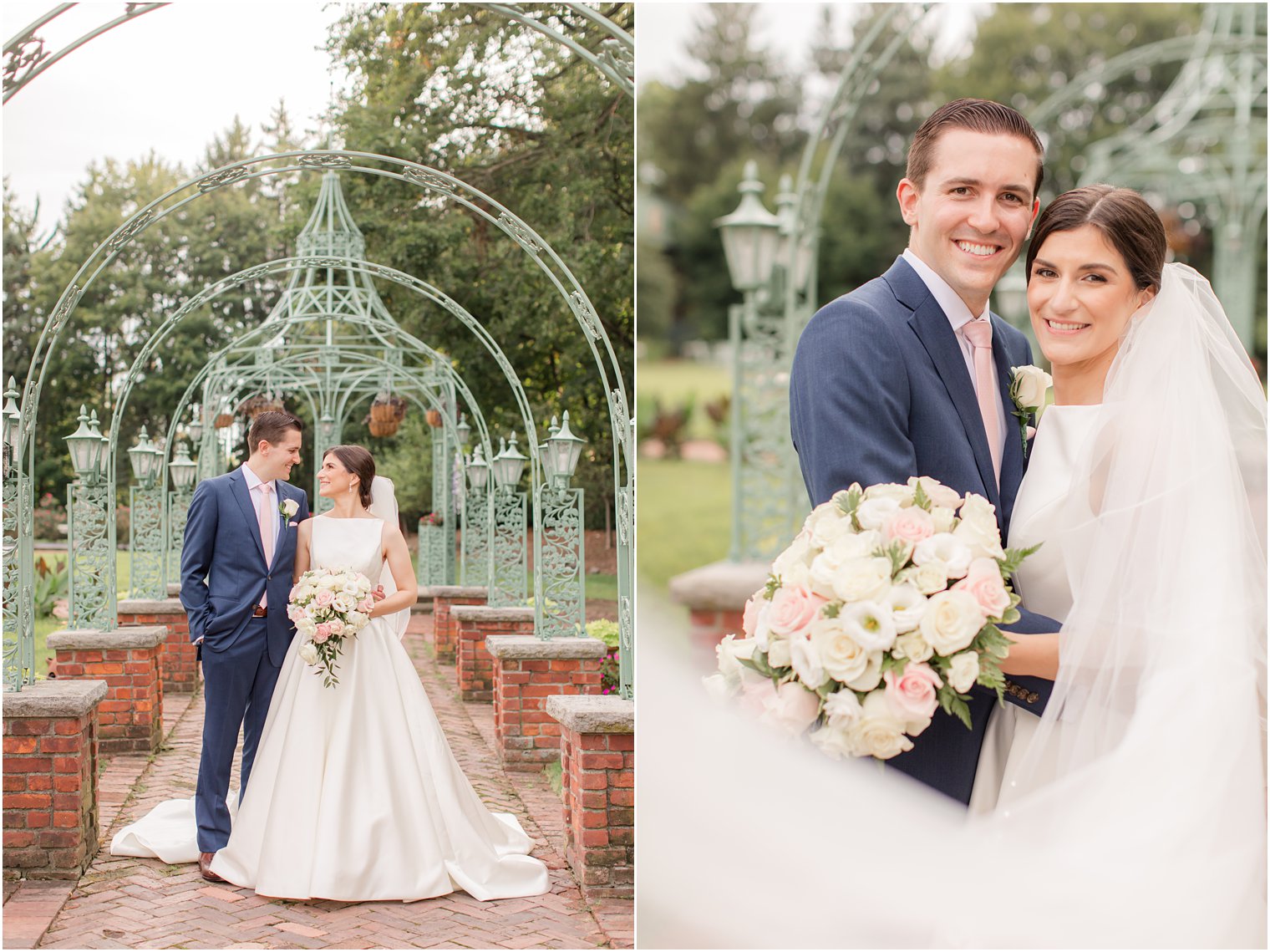 Bride and groom at The Manor in West Orange NJ