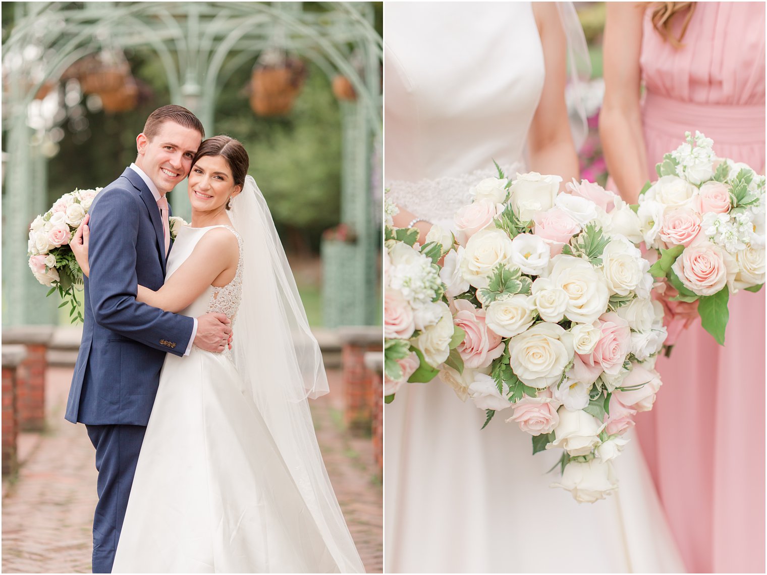 Bride and groom at The Manor in West Orange NJ