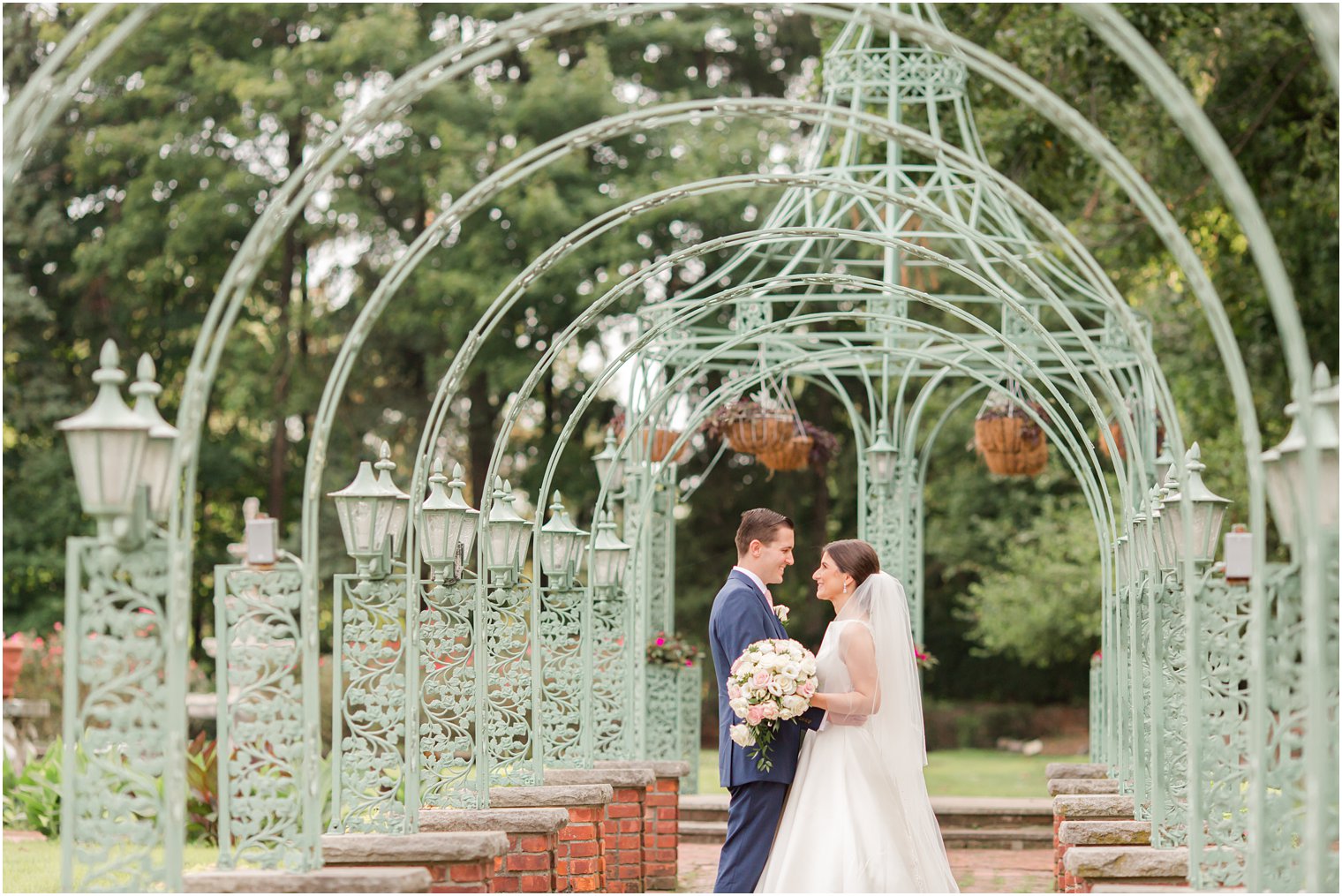 Bride and groom at The Manor in West Orange NJ