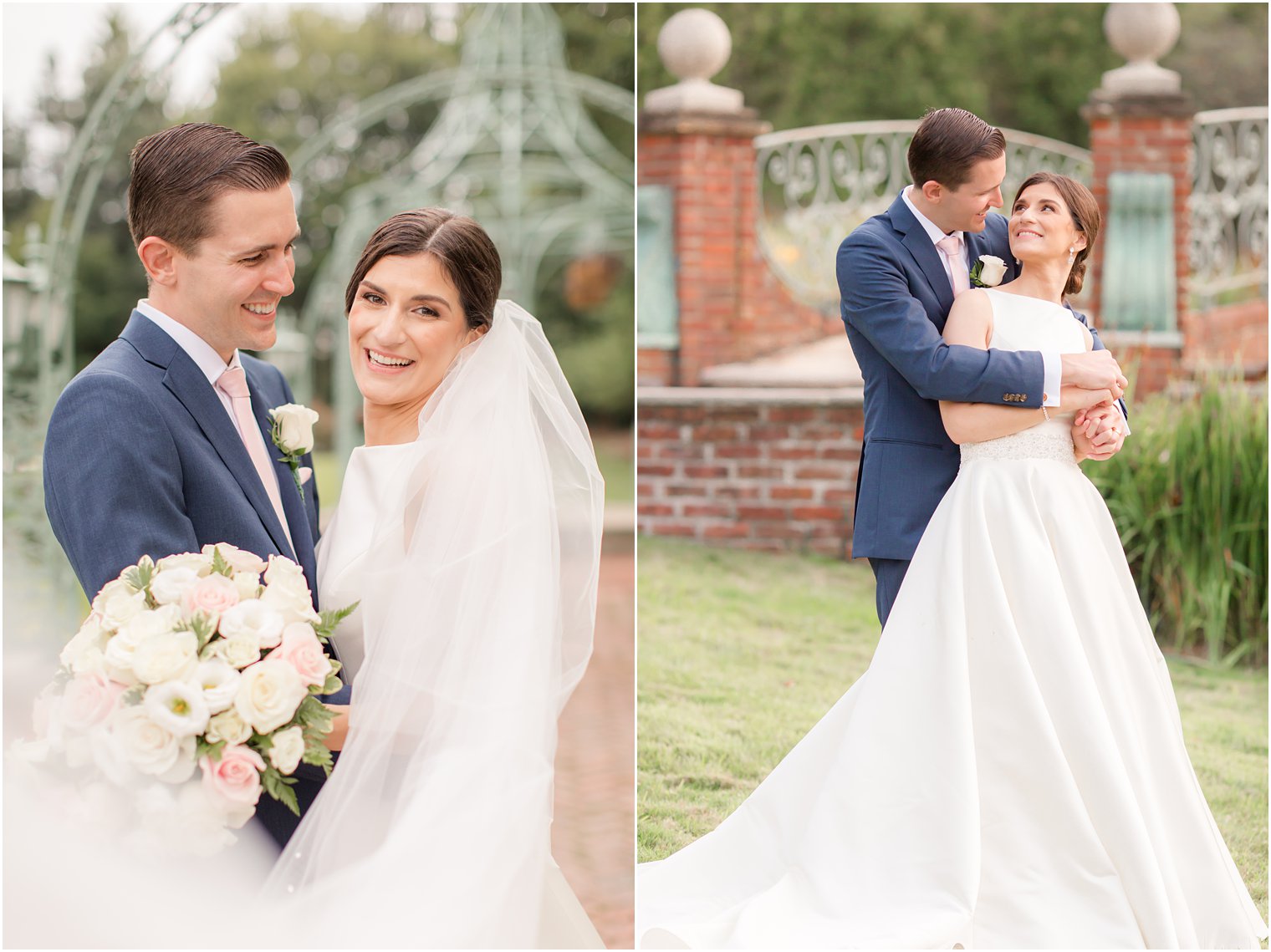 Bride and groom at The Manor in West Orange NJ