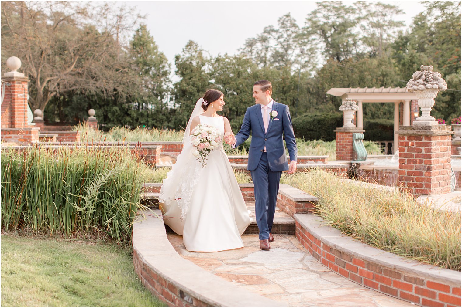 Bride and groom at The Manor in West Orange NJ