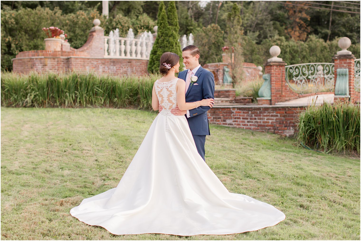 Bride and groom at The Manor in West Orange NJ