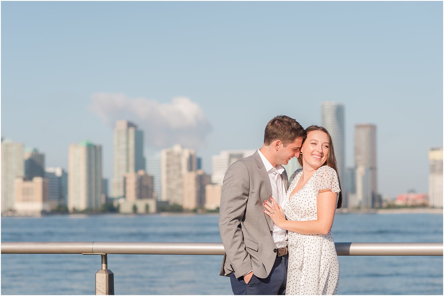 Hudson River Greenway engagement portraits in NYC