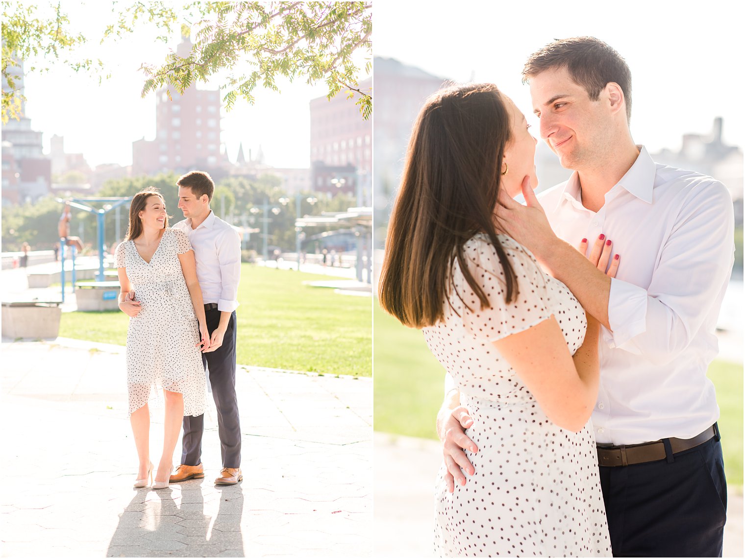 West Village Engagement Photos with engaged couple 