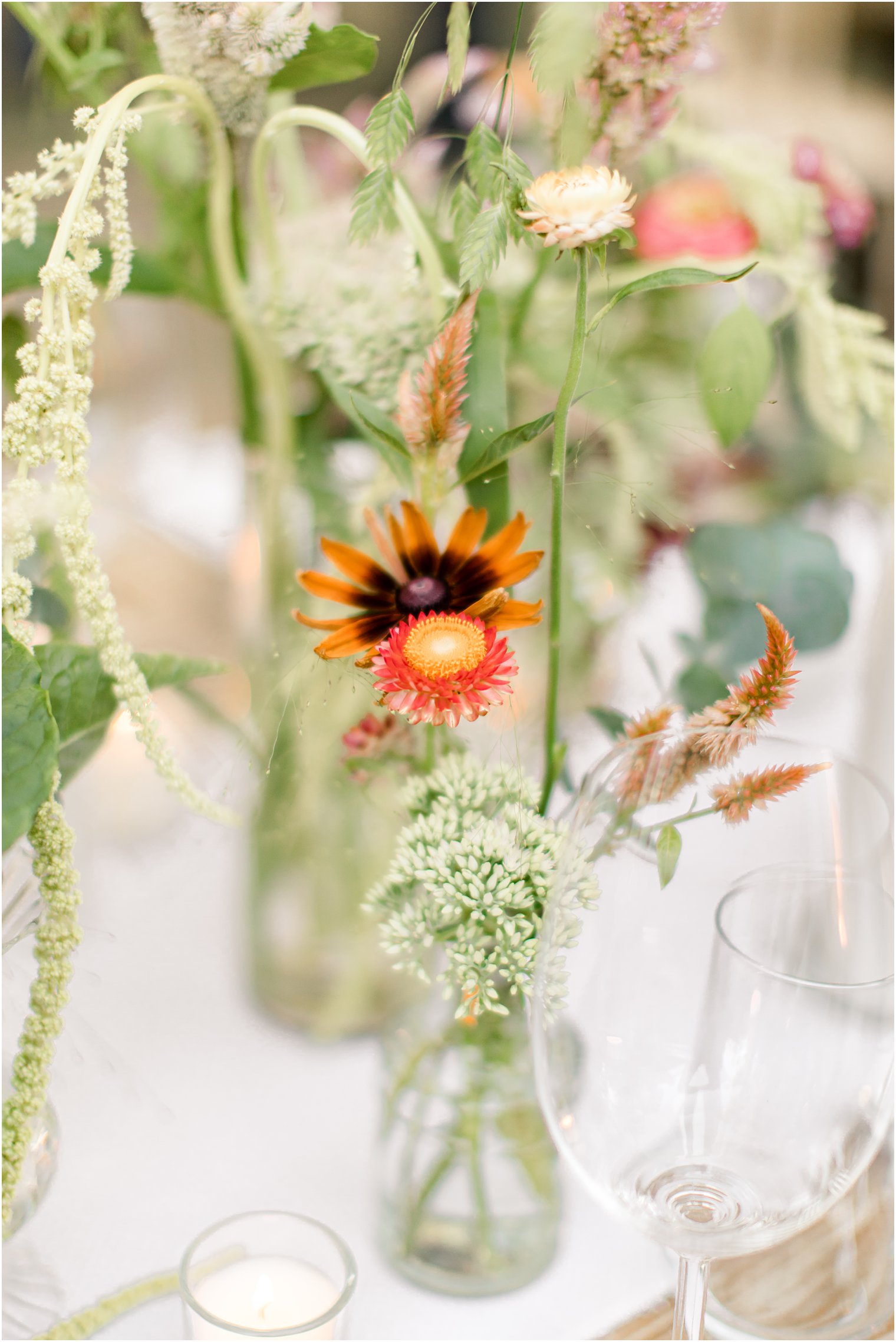 centerpieces for Westfield NJ backyard wedding