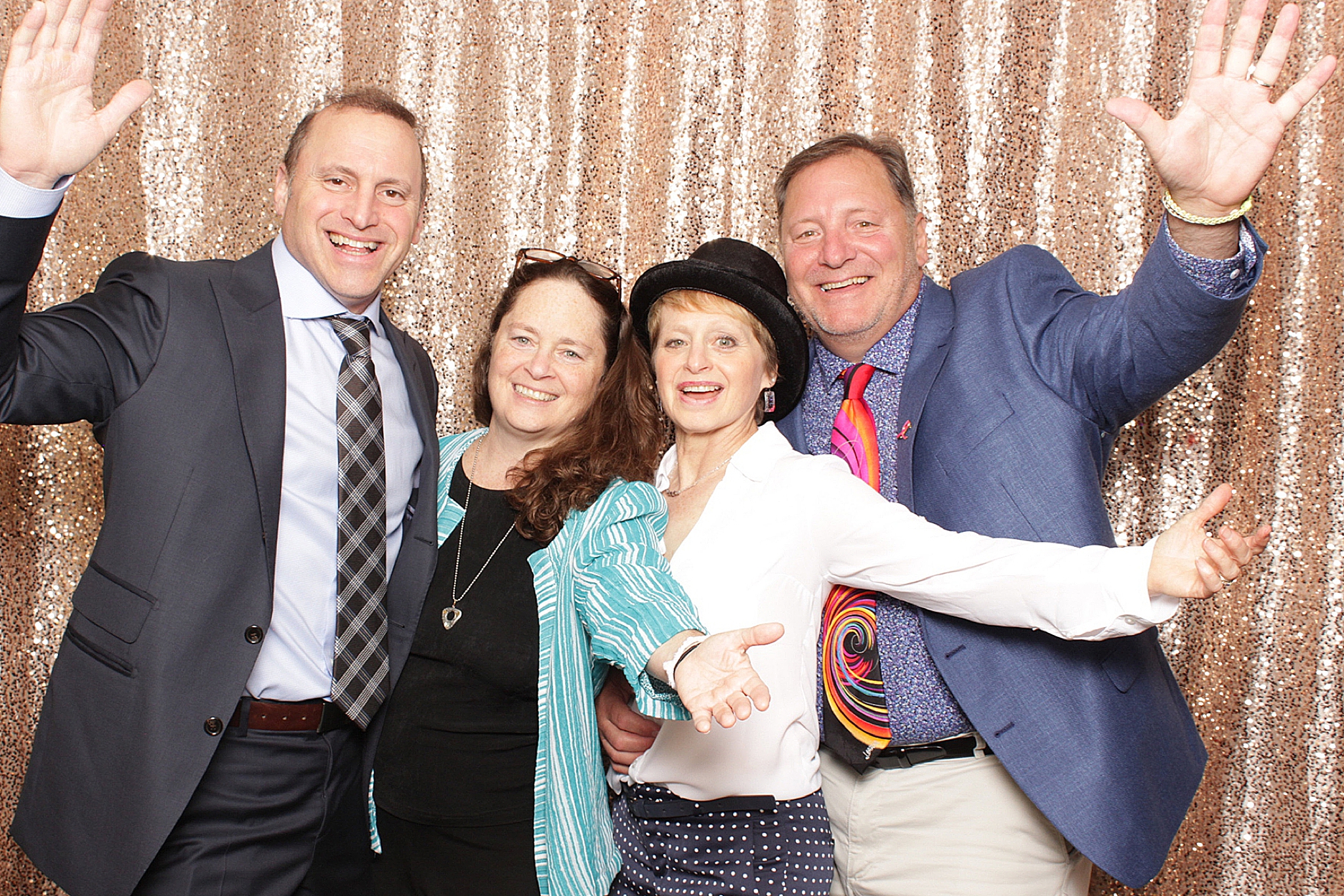 wedding guests pose in photo booth from Idalia Photography