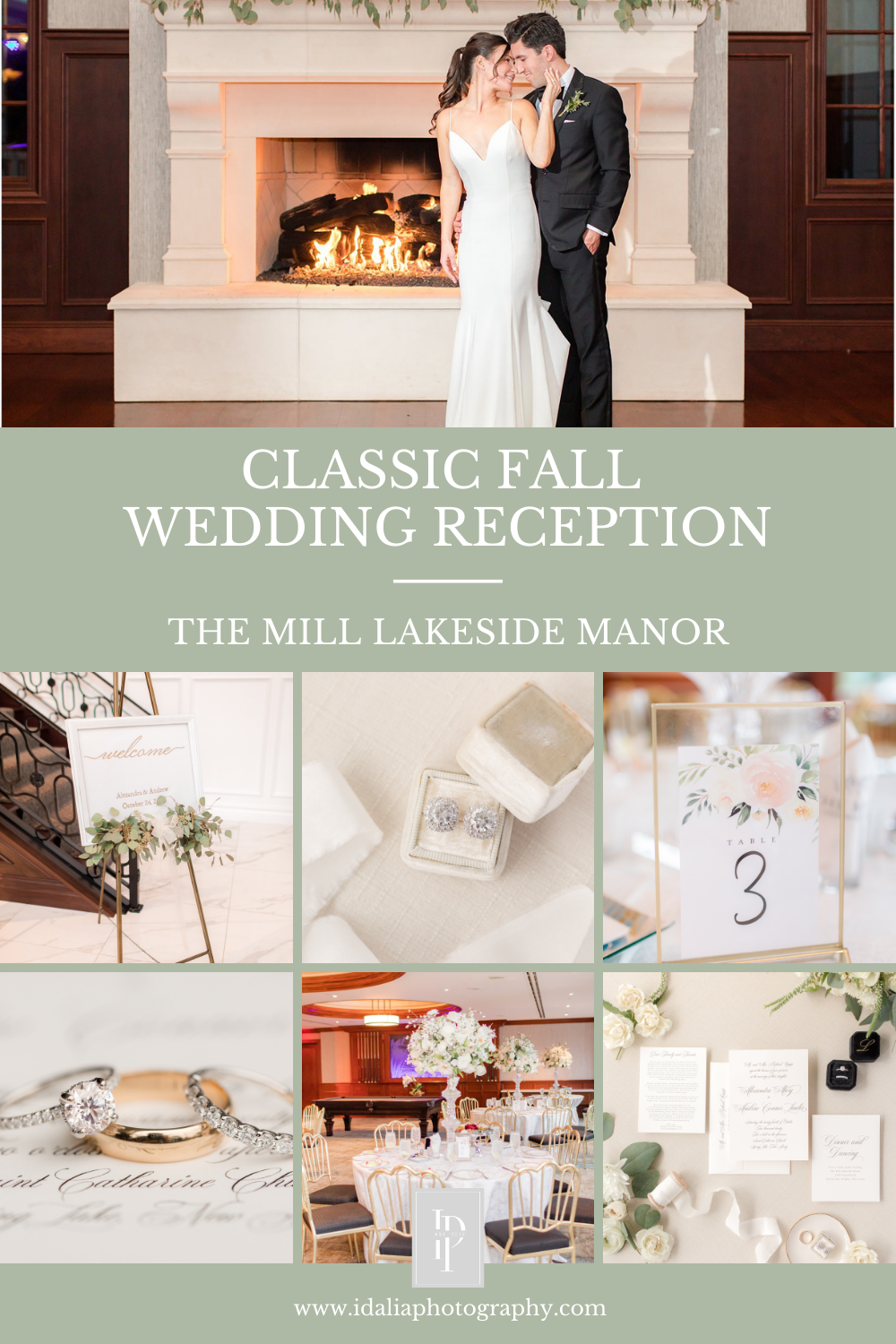 classic fall wedding reception at The Mill Lakeside Manor in Spring Lake NJ 