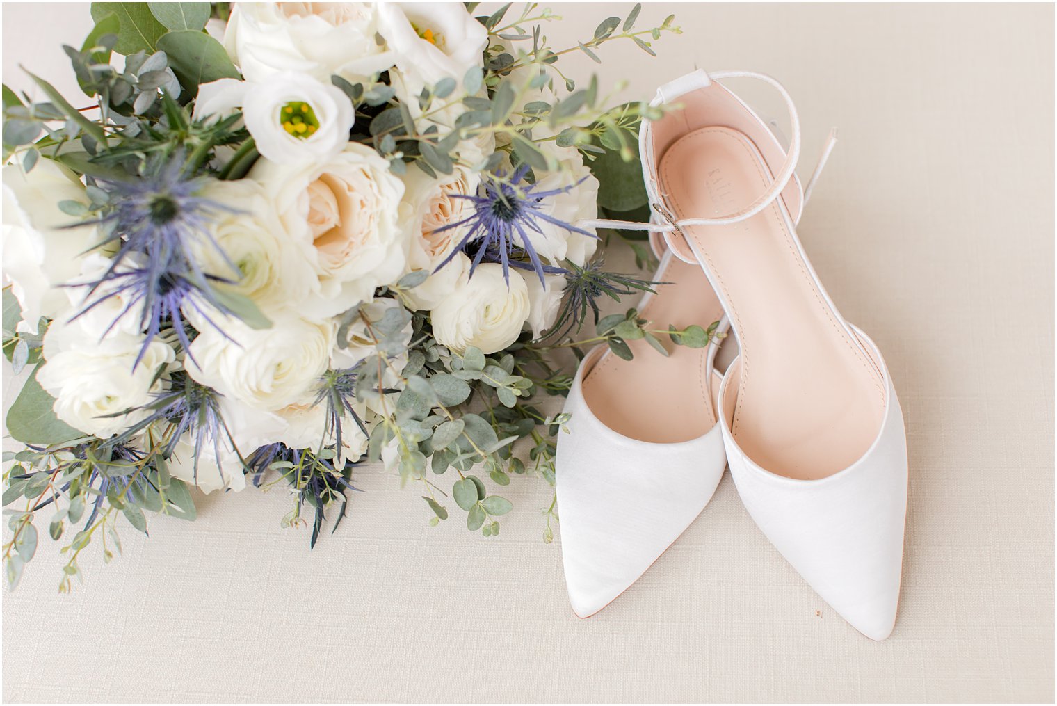 white shoes for beach wedding on Long Beach Island