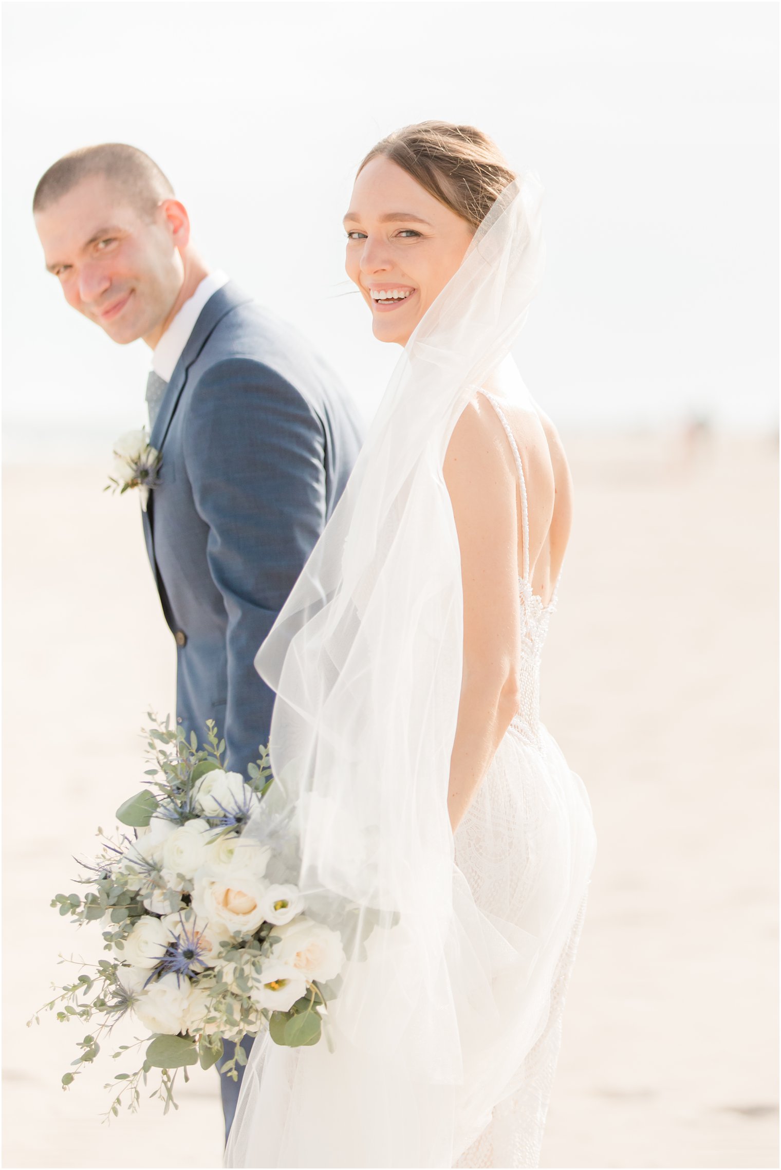 LBI wedding portraits of bride and groom