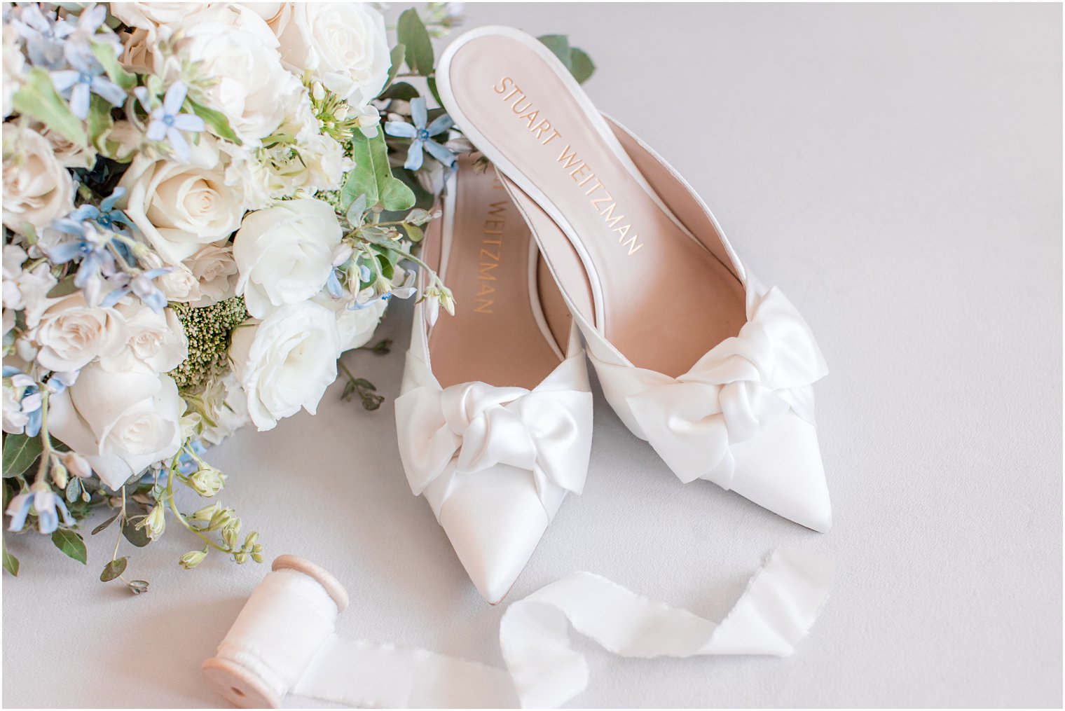 Stuart Weitzman ivory shoes for bride