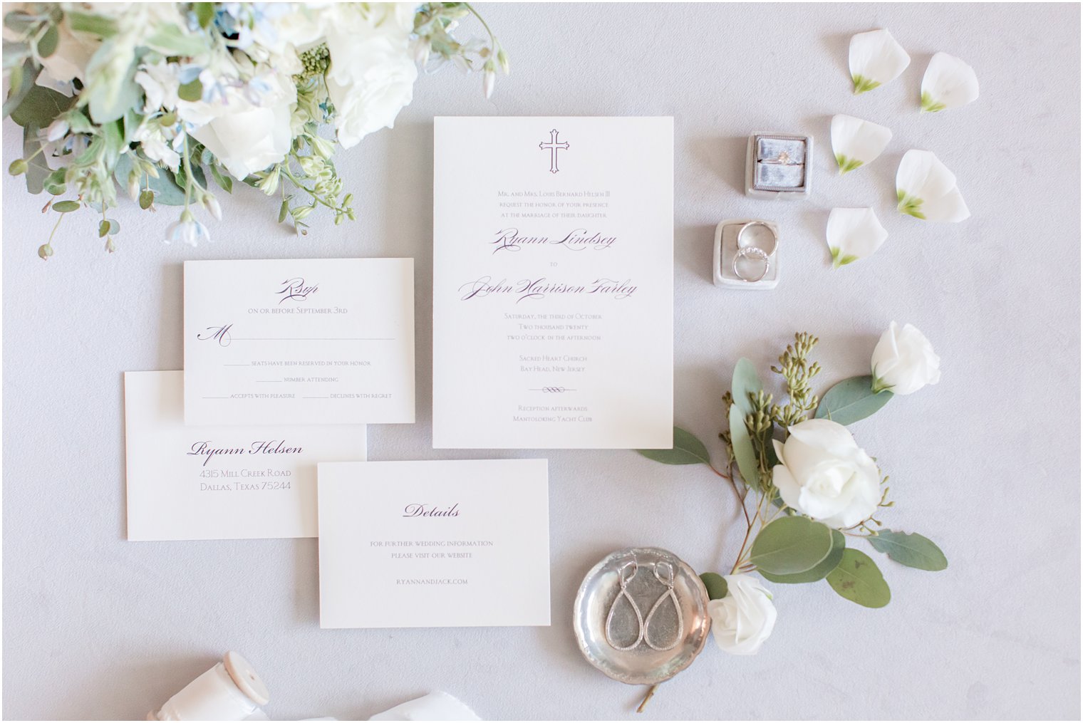 elegant invitation suite for fall wedding