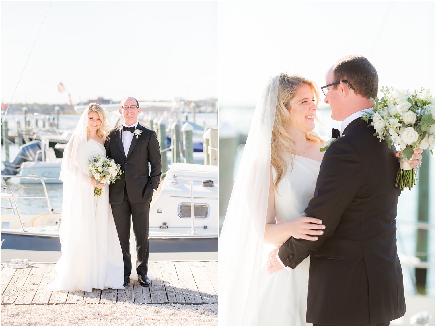 New Jersey wedding portraits along Barnegt Bay