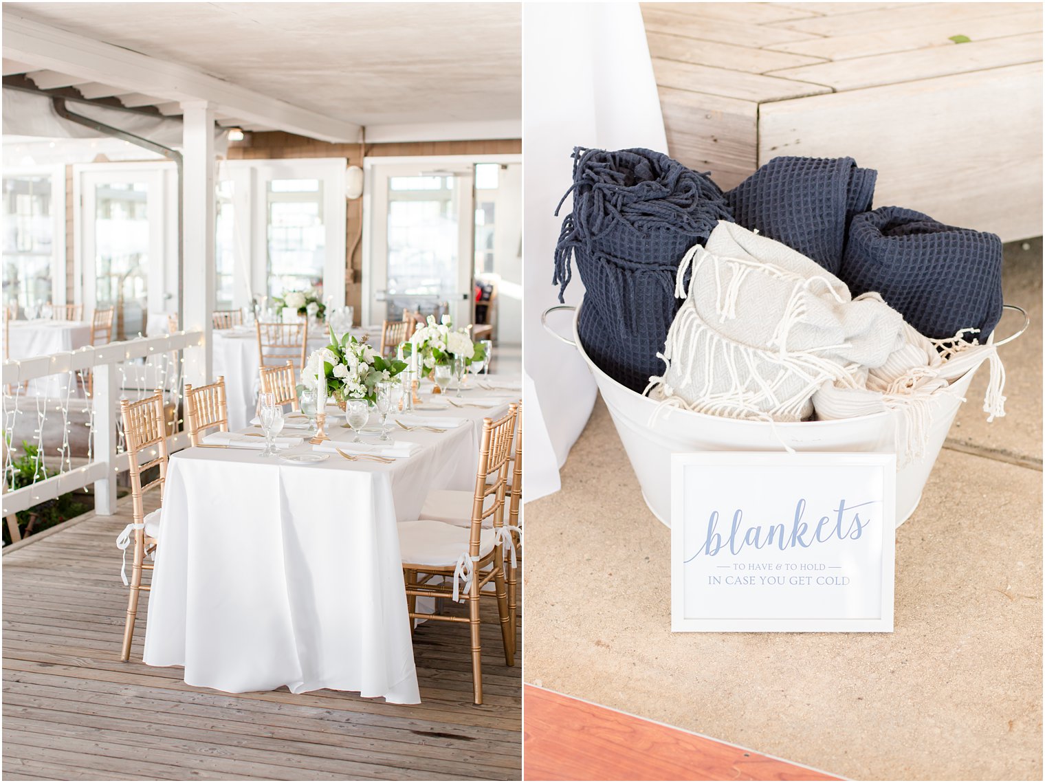 Mantoloking Yacht Club wedding reception details