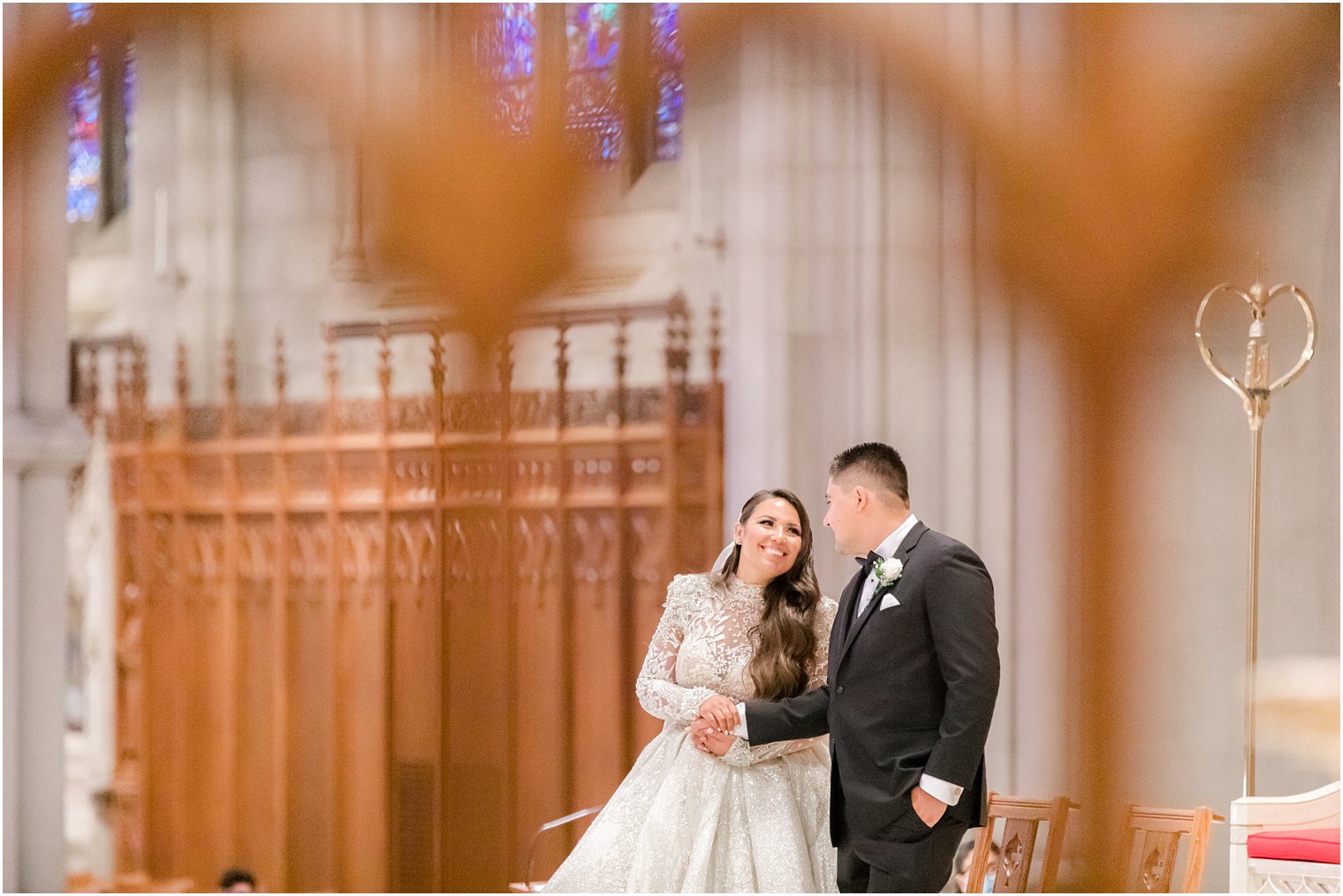 traditional Catholic wedding at Cathedral Basilica of the Sacred Heart in Newark NJ