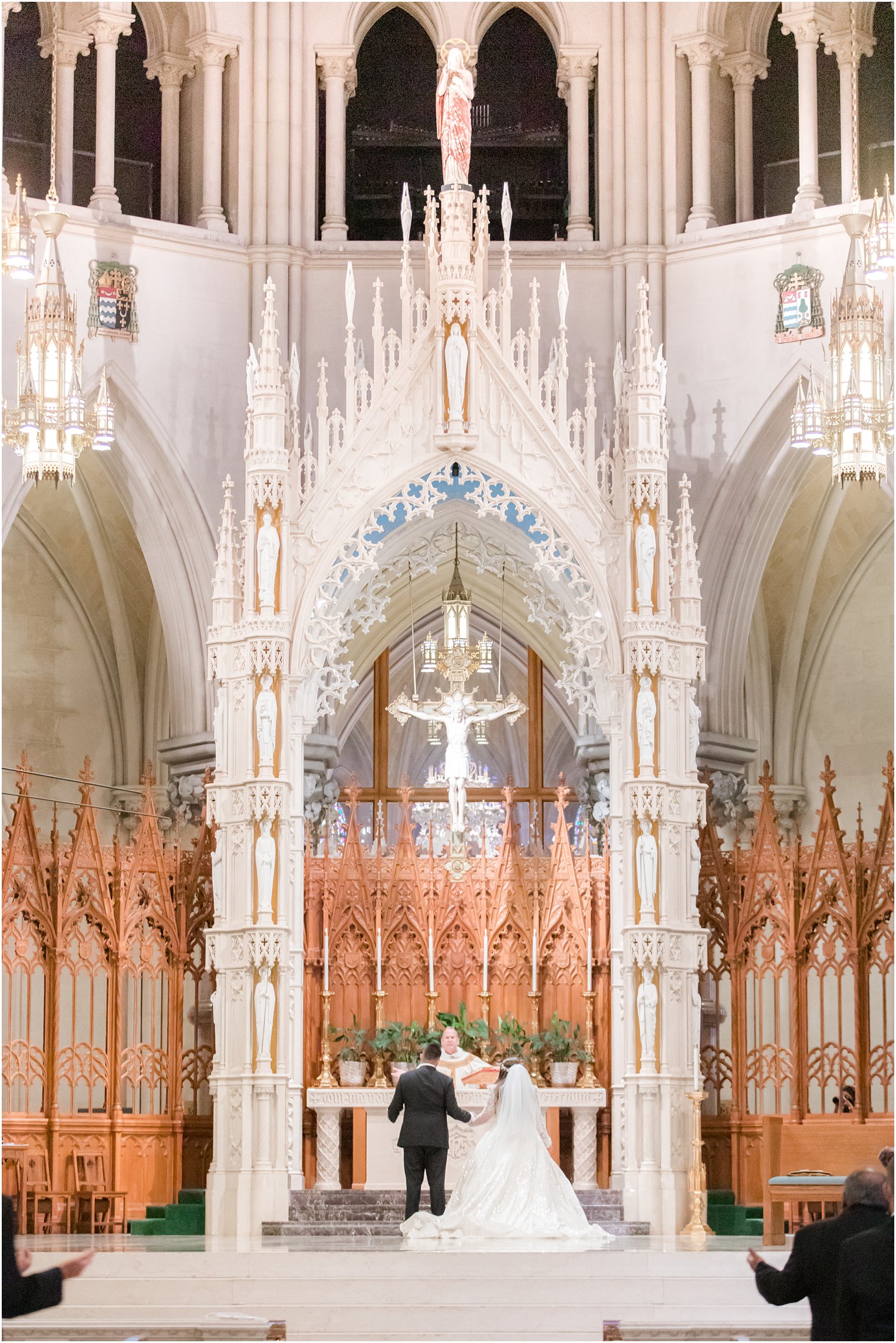 traditional Catholic wedding at Cathedral Basilica of the Sacred Heart in Newark NJ