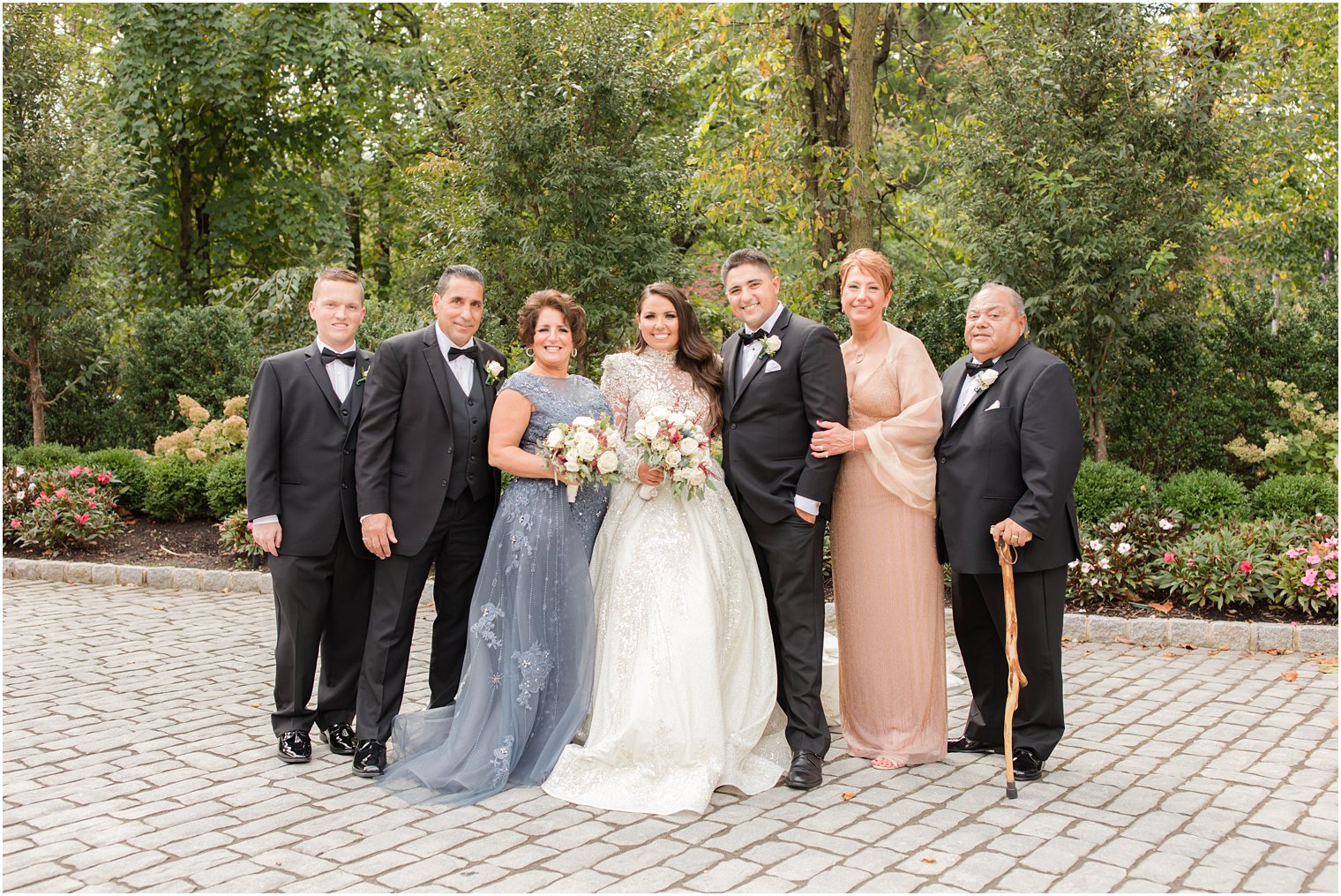 family portraits on New Jersey wedding day