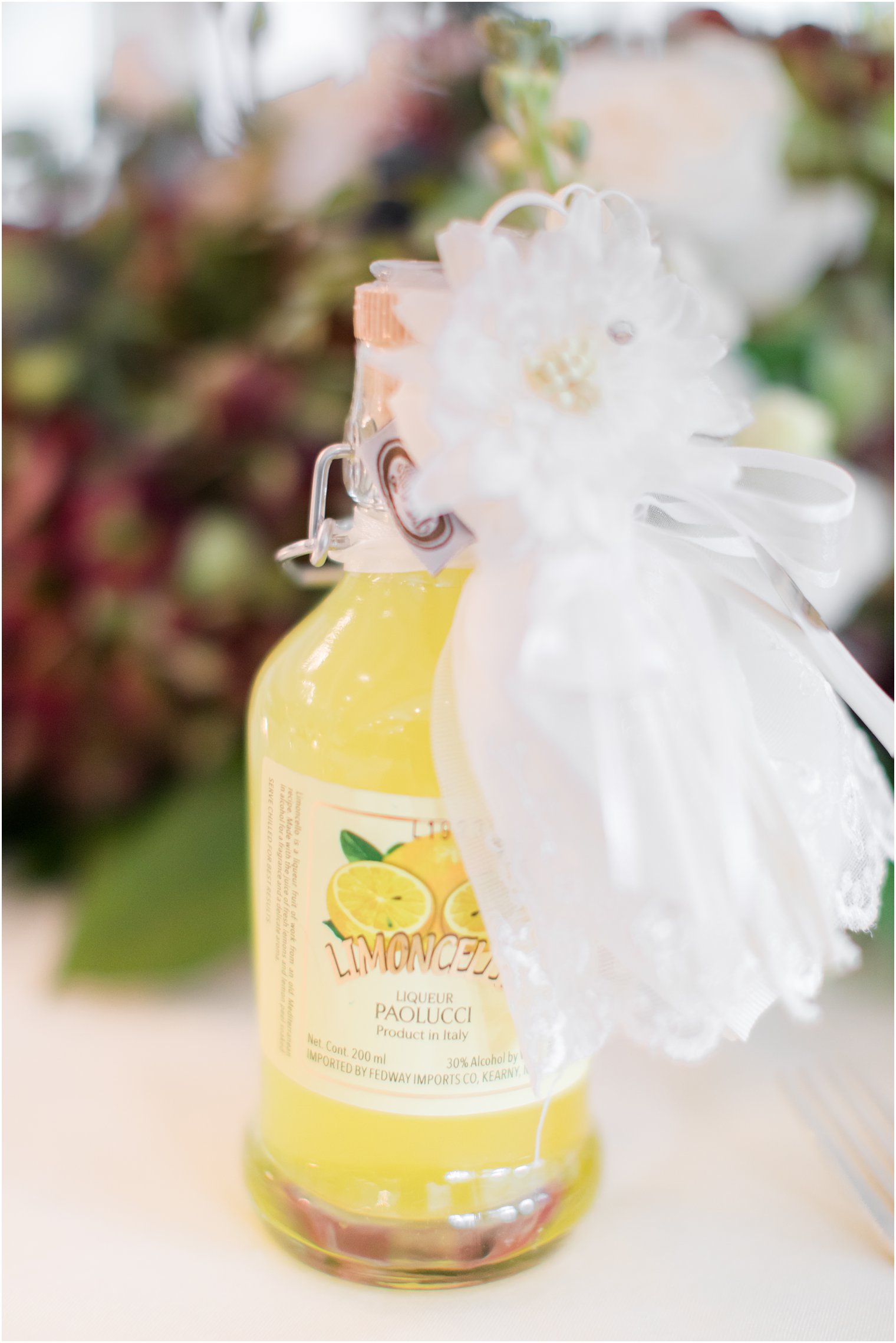 limoncello wedding favor in New Jersey