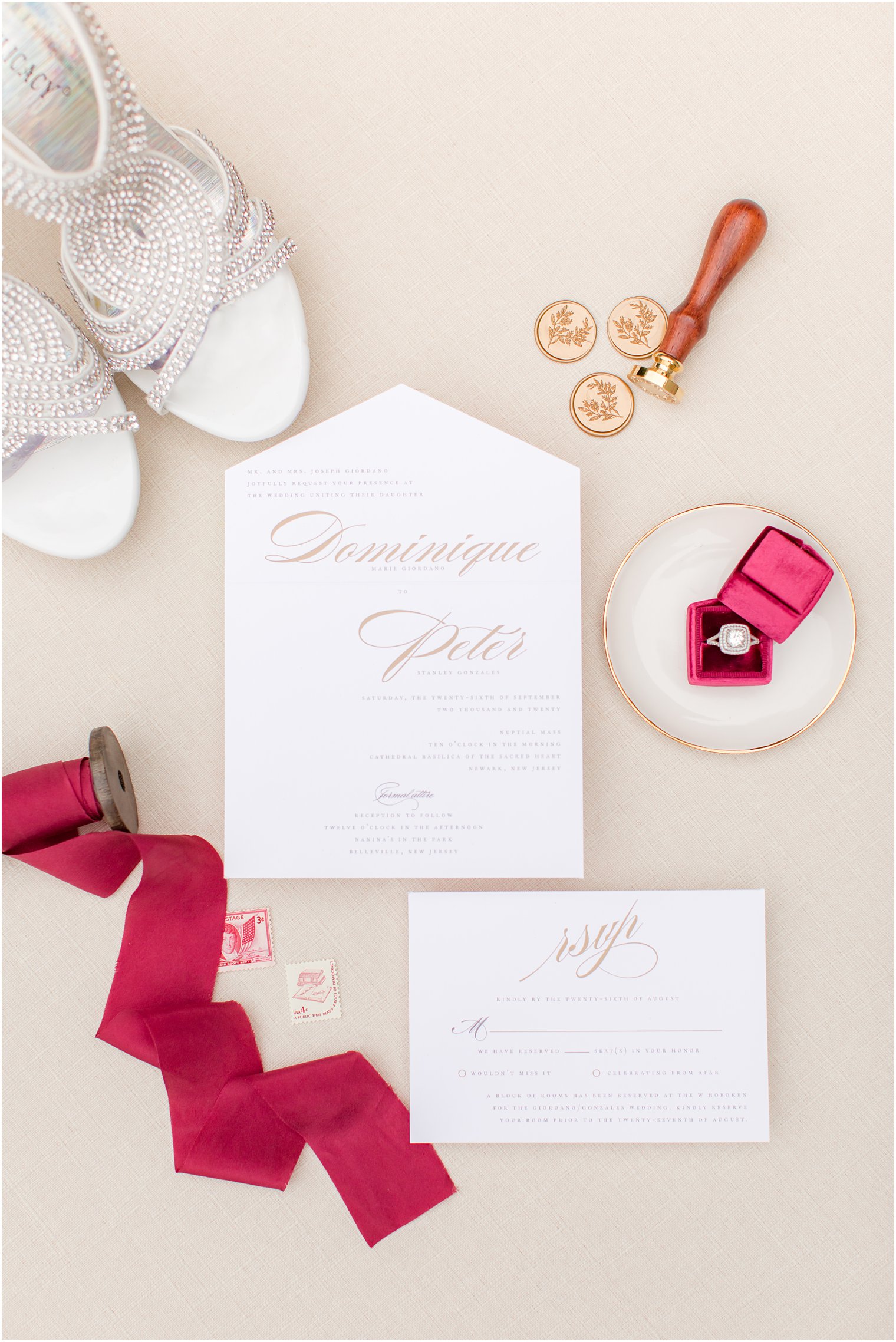 elegant fall wedding invitation from Minted