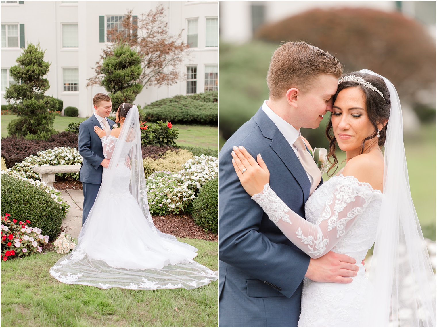 romantic Seaview Hotel wedding portraits in Galloway NJ