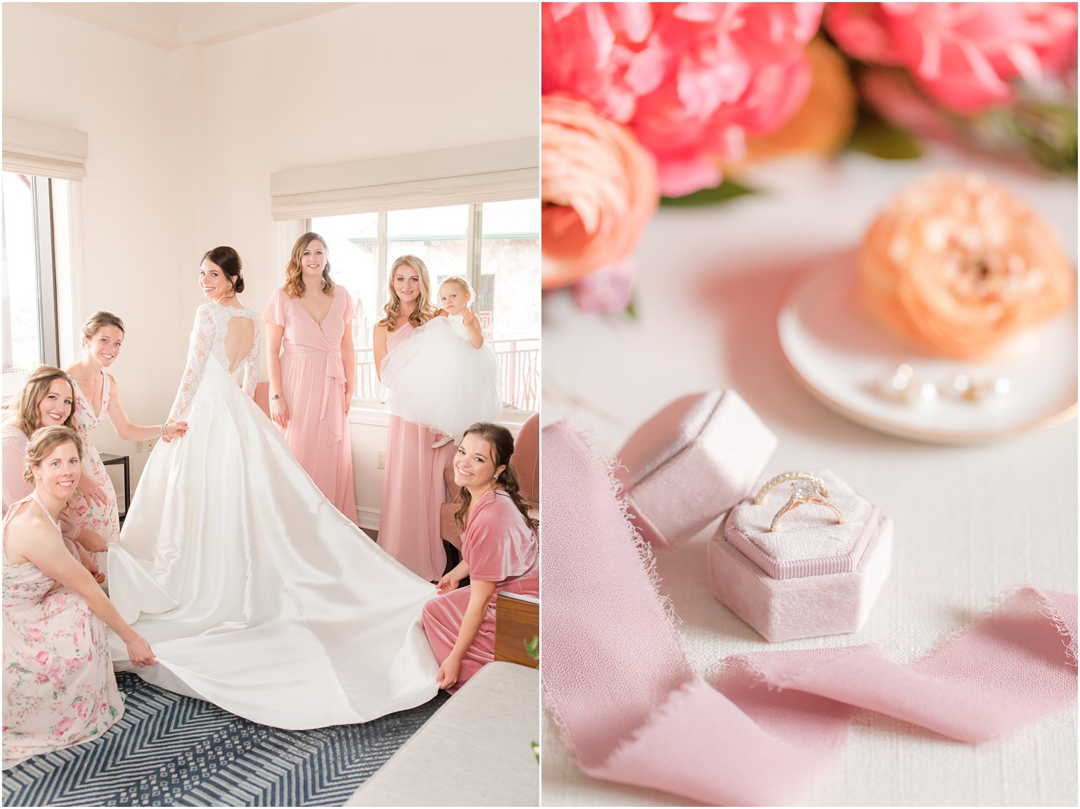 bride prepares for Augusta NJ wedding ceremony