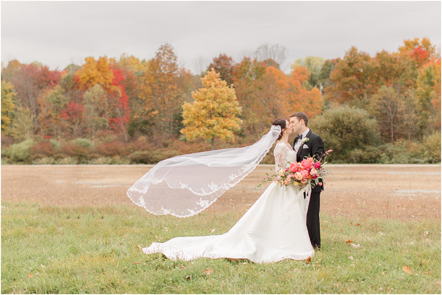 fall wedding portraits at Conservatory at the Sussex County Fairgrounds