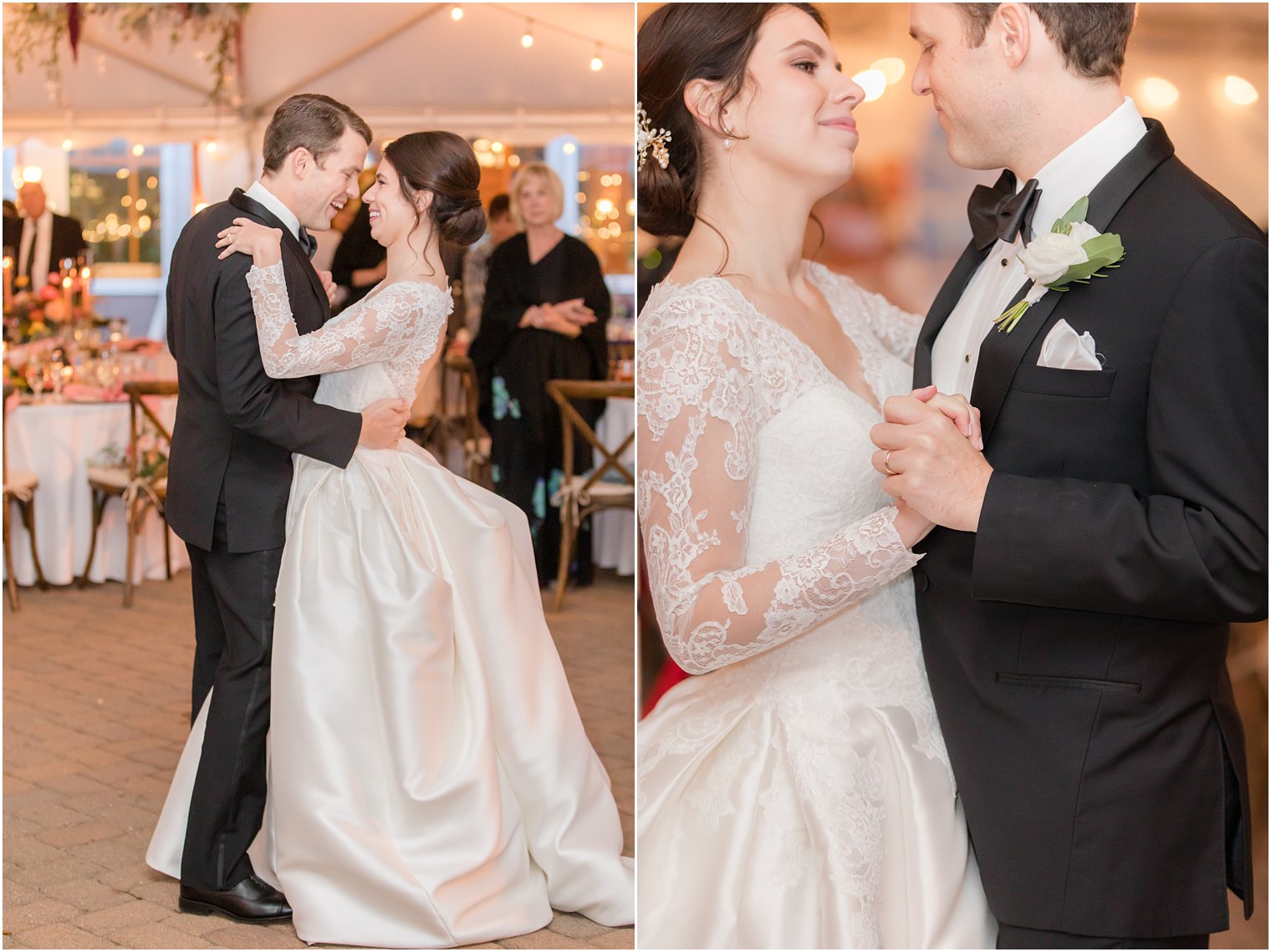 couple dances together during NJ wedding reception