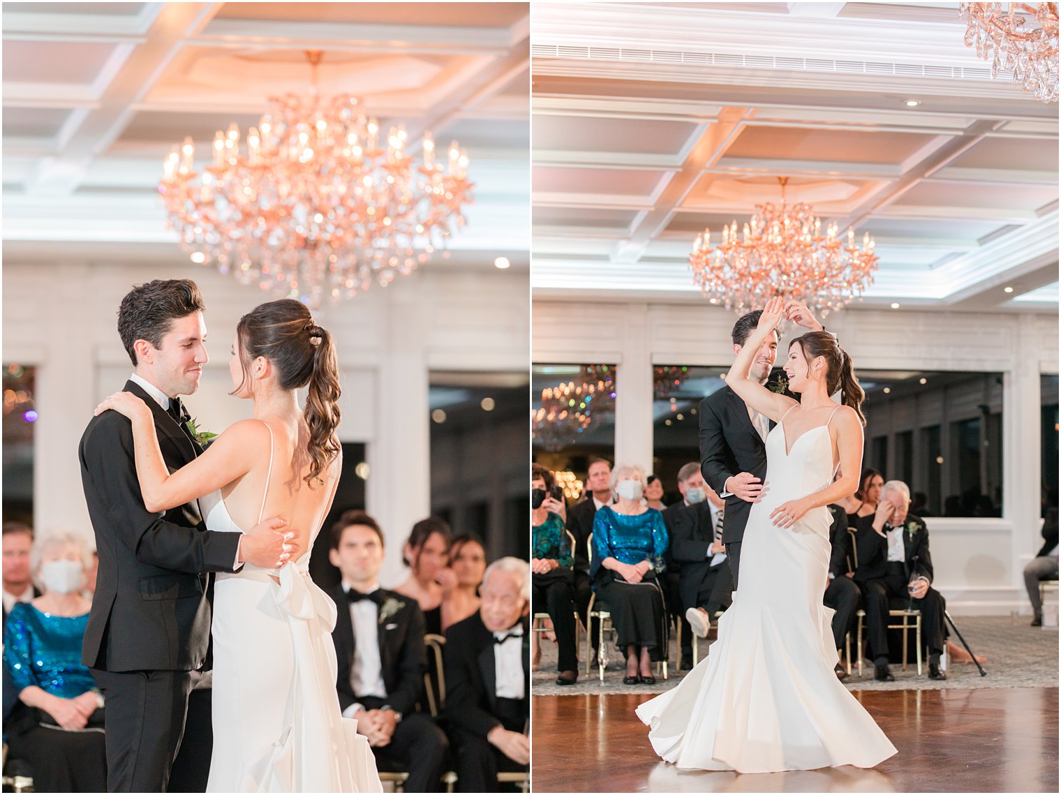 bride and groom dance at The Mill Lakeside Manor wedding reception